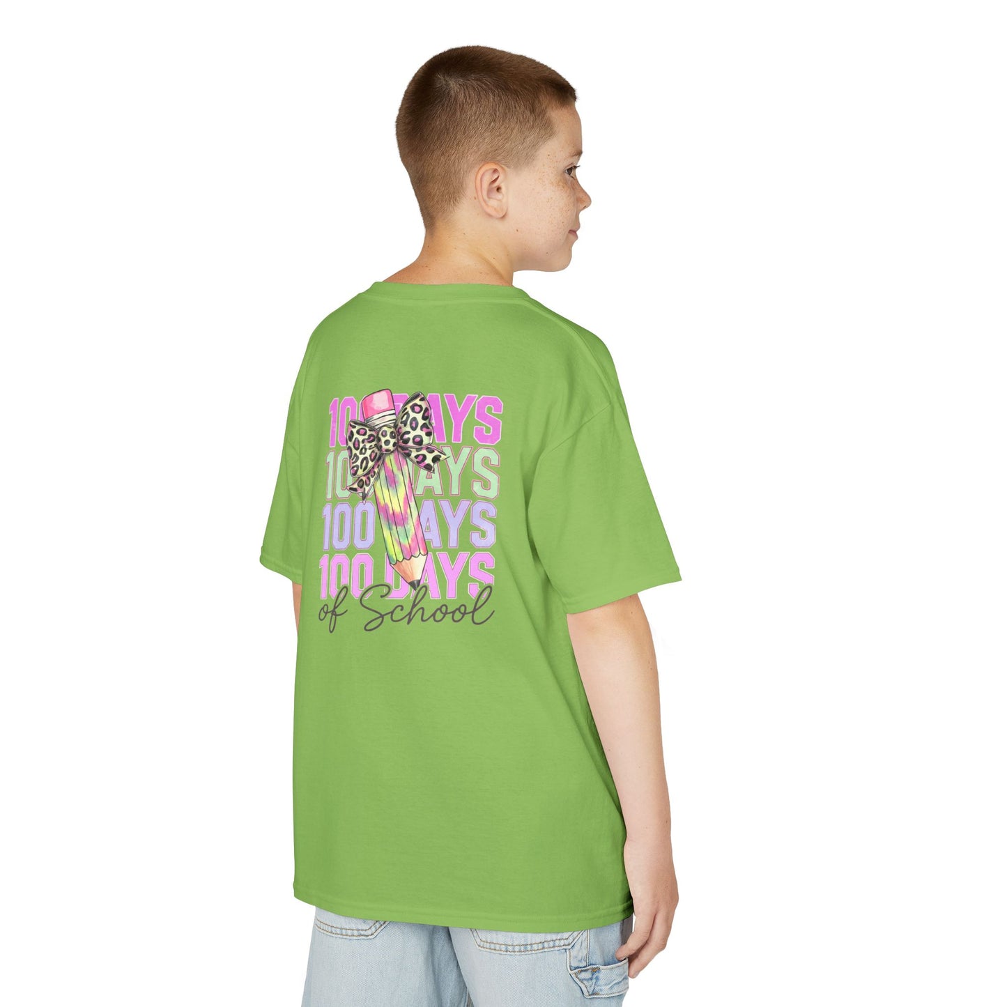 Kids 100 Days of School Tee, Fun Kids' T-Shirt, Celebration Shirt for Back to School, Kindergarten Milestone Gift, Cute Animal Print Design