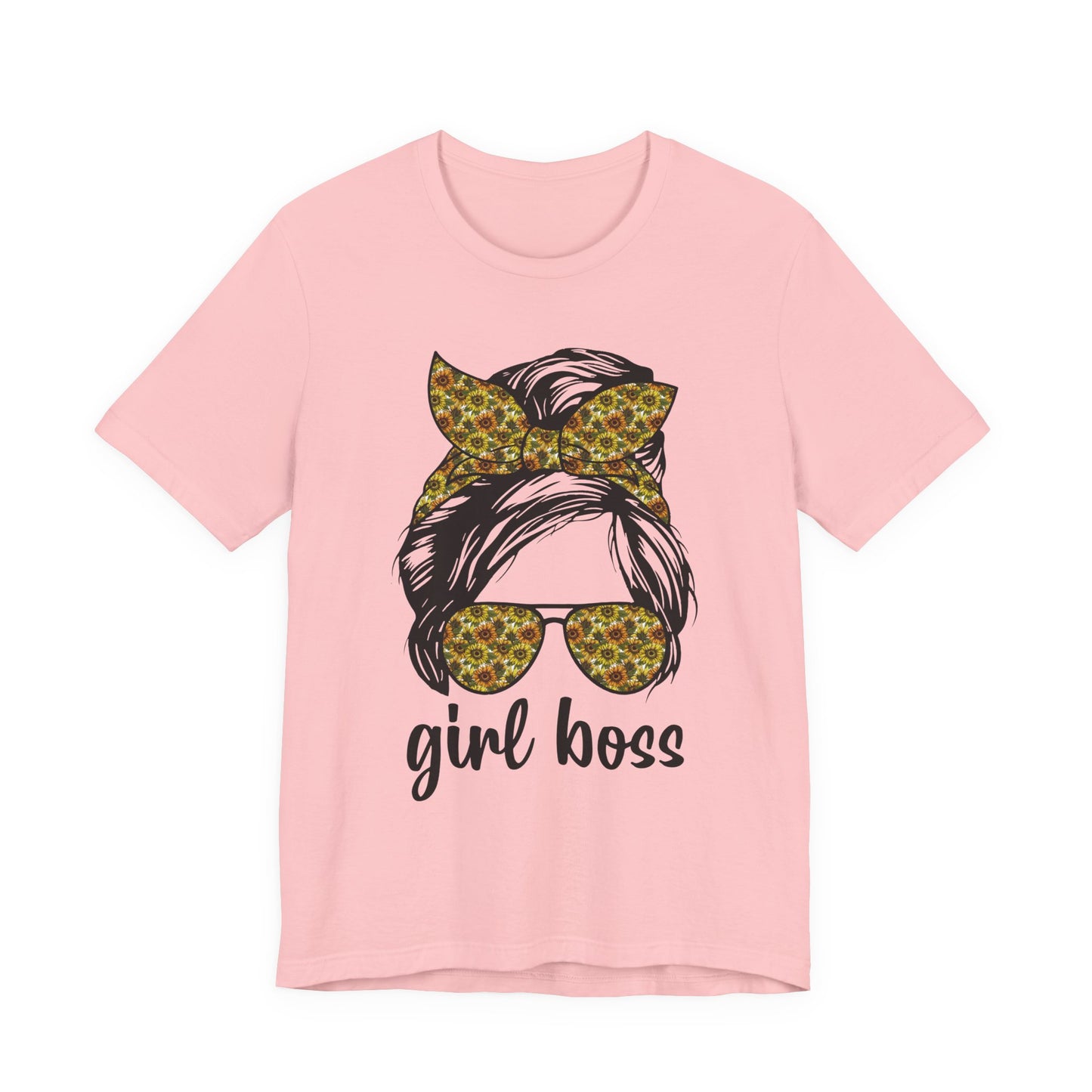Stylish Girl Boss Tee: Empowerment Shirt for Women, Casual Outfit, Trendy Gift, Birthday Apparel, Motivational Fashion Pink