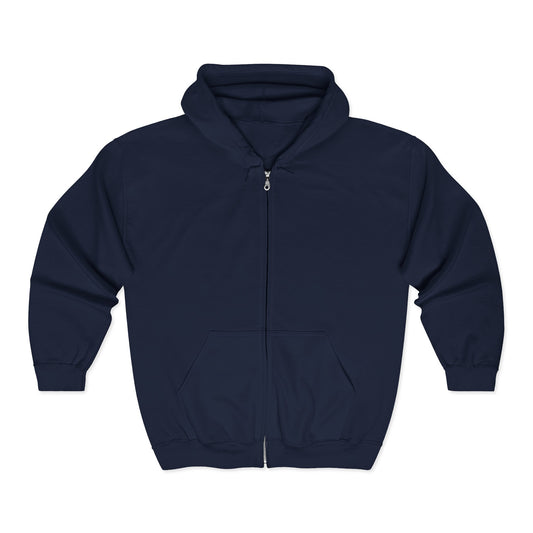 Unisex Heavy Blend Full Zip Hoodie, Cozy Layer, Gift for Him/Her, Casual Wear, Everyday Comfort, Ideal for Fall & Winter Navy