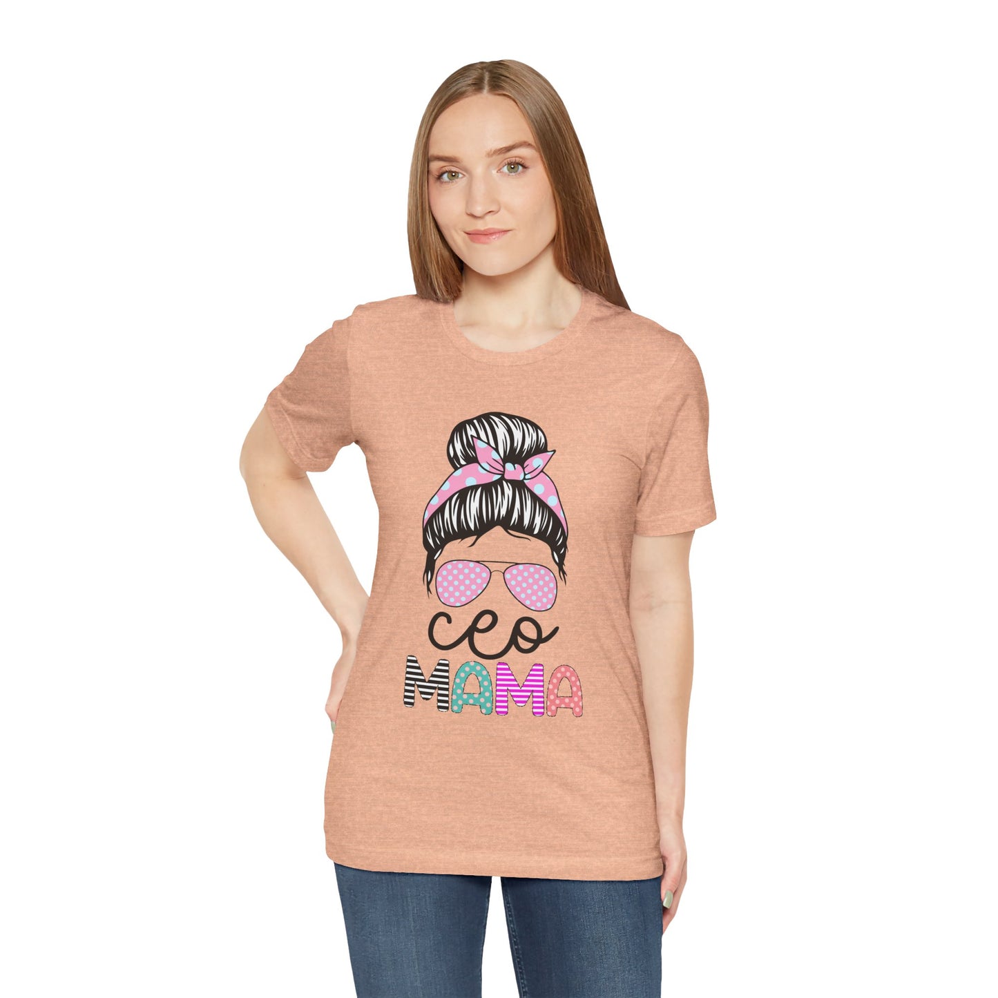 CEO Mama Graphic Tee, Unisex T-Shirt for Moms, Gift for New Mothers, Casual Summer Top, Fun Parenting Apparel, Mother's Day Gift