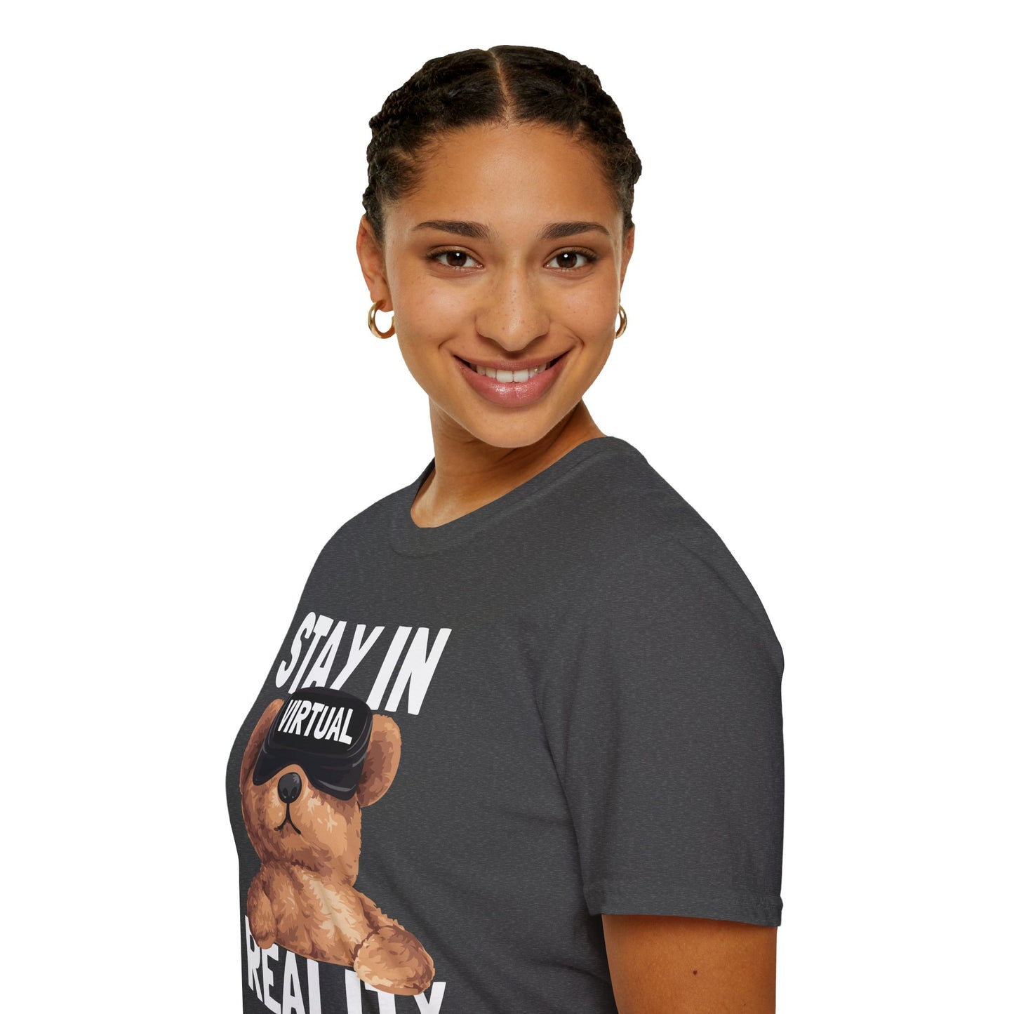 Virtual Reality Bear T-Shirt, Cute Graphic Tee, Funny Gift for Gamers, Trendy Apparel, Birthday Gift, Casual Wear
