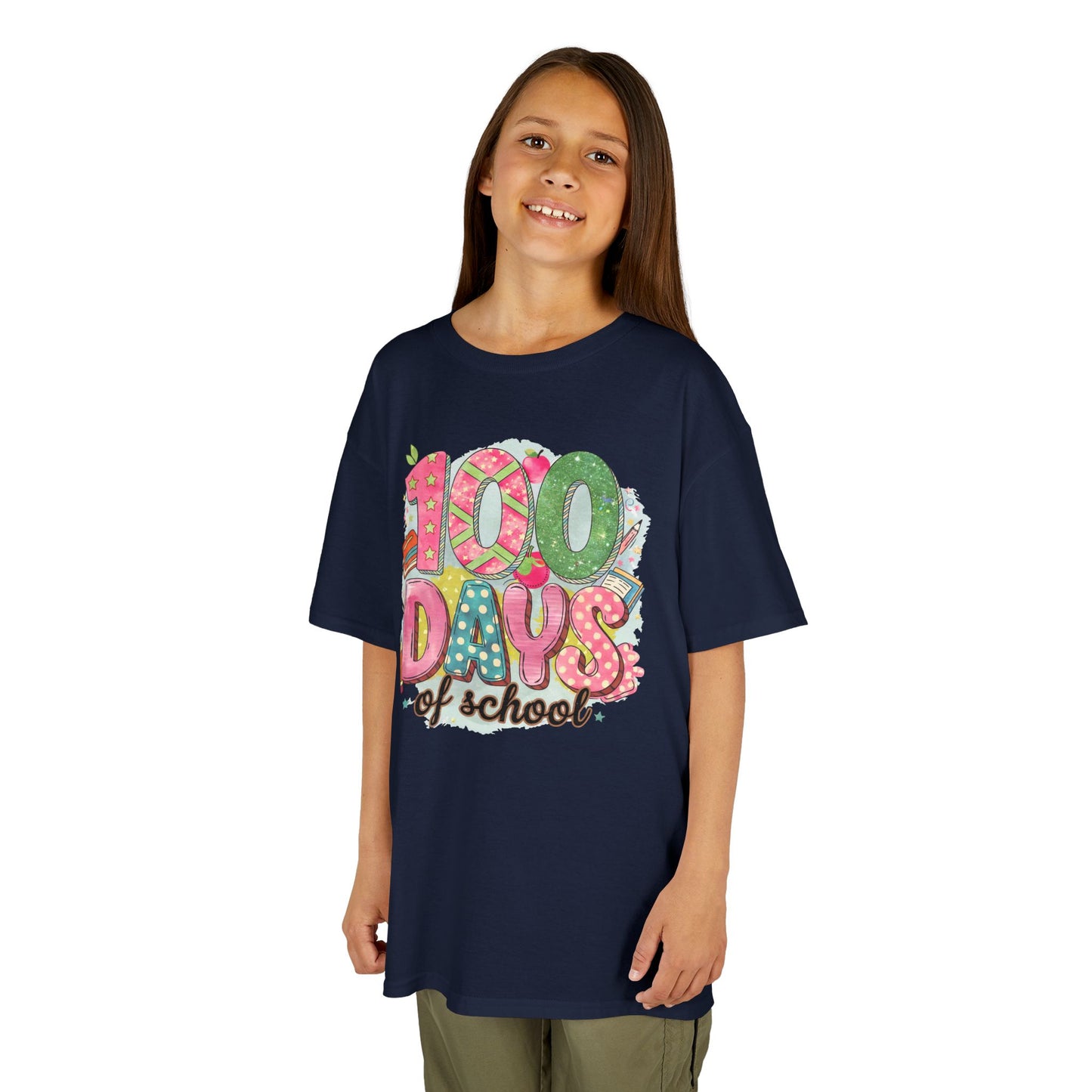 Kids 100 Days of School Tee, Fun t-shirt for kids, Milestone celebration shirt, Perfect for school events, Unique kids' apparel