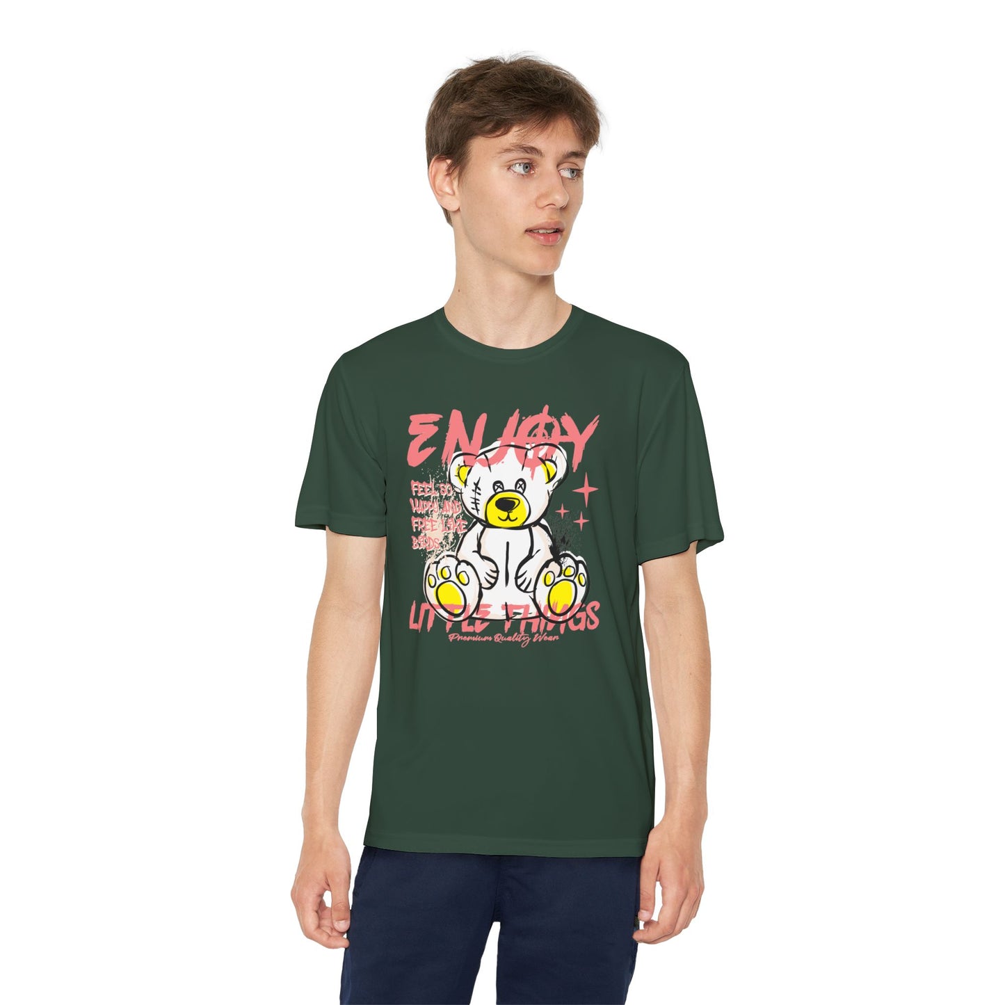 Youth Graphic Tee - 'Energy' Bear Design | Fun, Trendy T-Shirt for Kids, Birthday Gift, Everyday Wear, Cool Summer Style