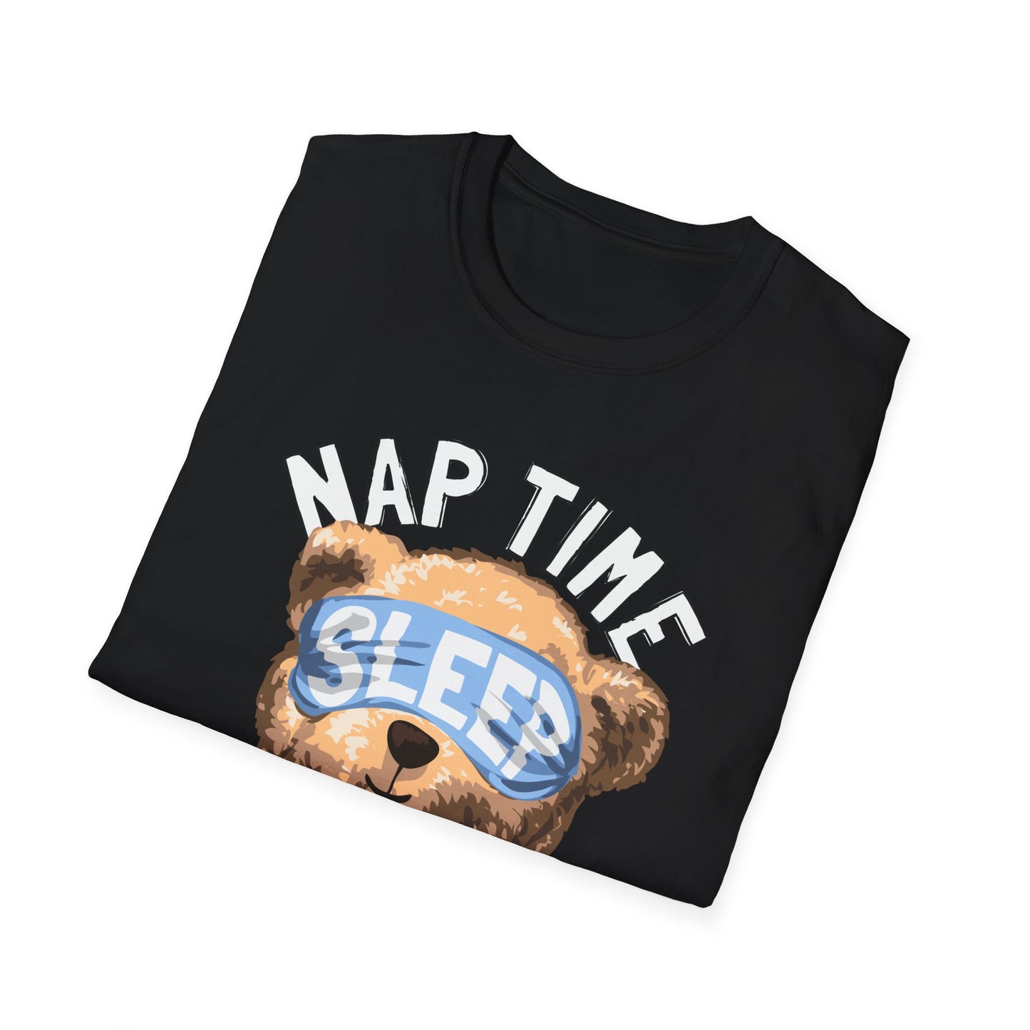 Nap Time Happy Bear Unisex T-Shirt, Sleep Shirt, Cute Graphic Tee, Cozy Relaxed Wear, Gift for Nappers, Funny Pajama T-Shirt