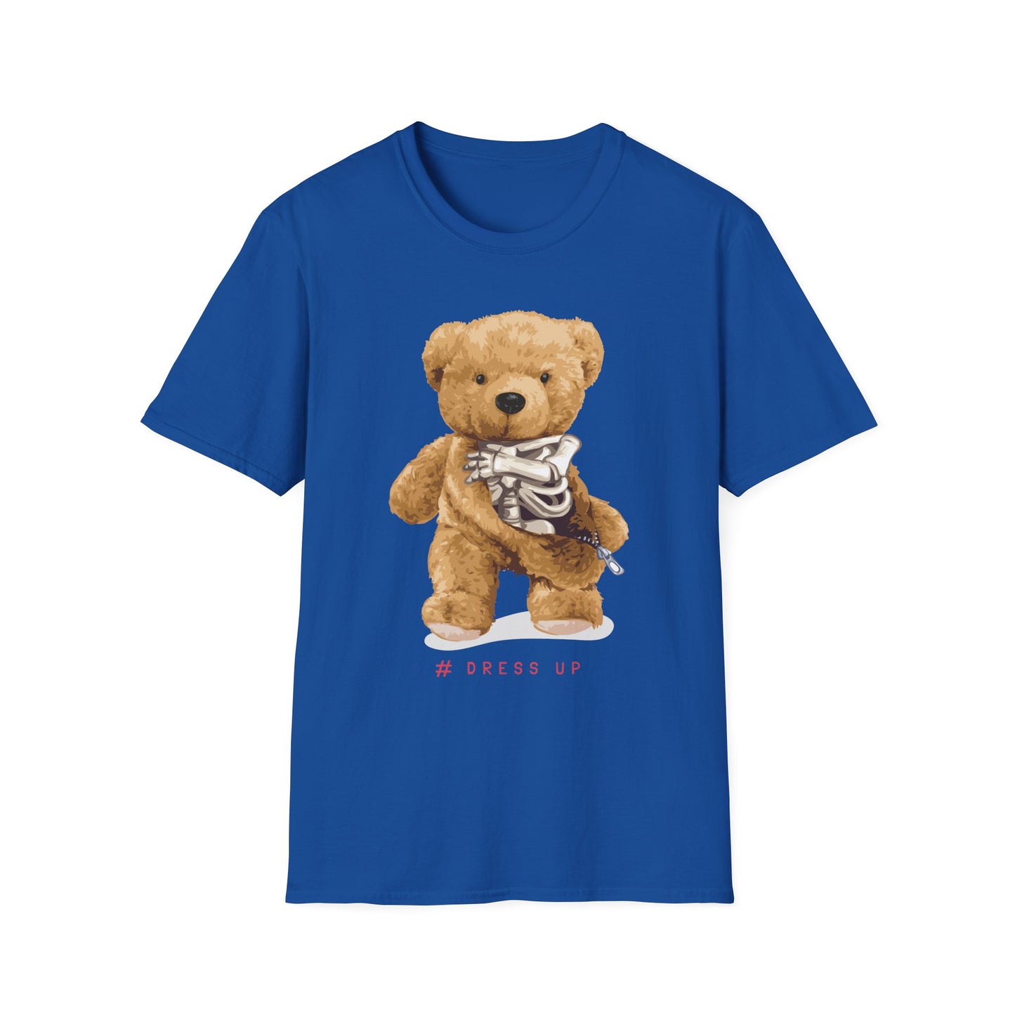 Cute Bear Graphic T-Shirt, Casual Cotton Tee, Fun Birthday Gift, Everyday Wear, Unique Animal Tee, Teddy Bear Shirt Royal
