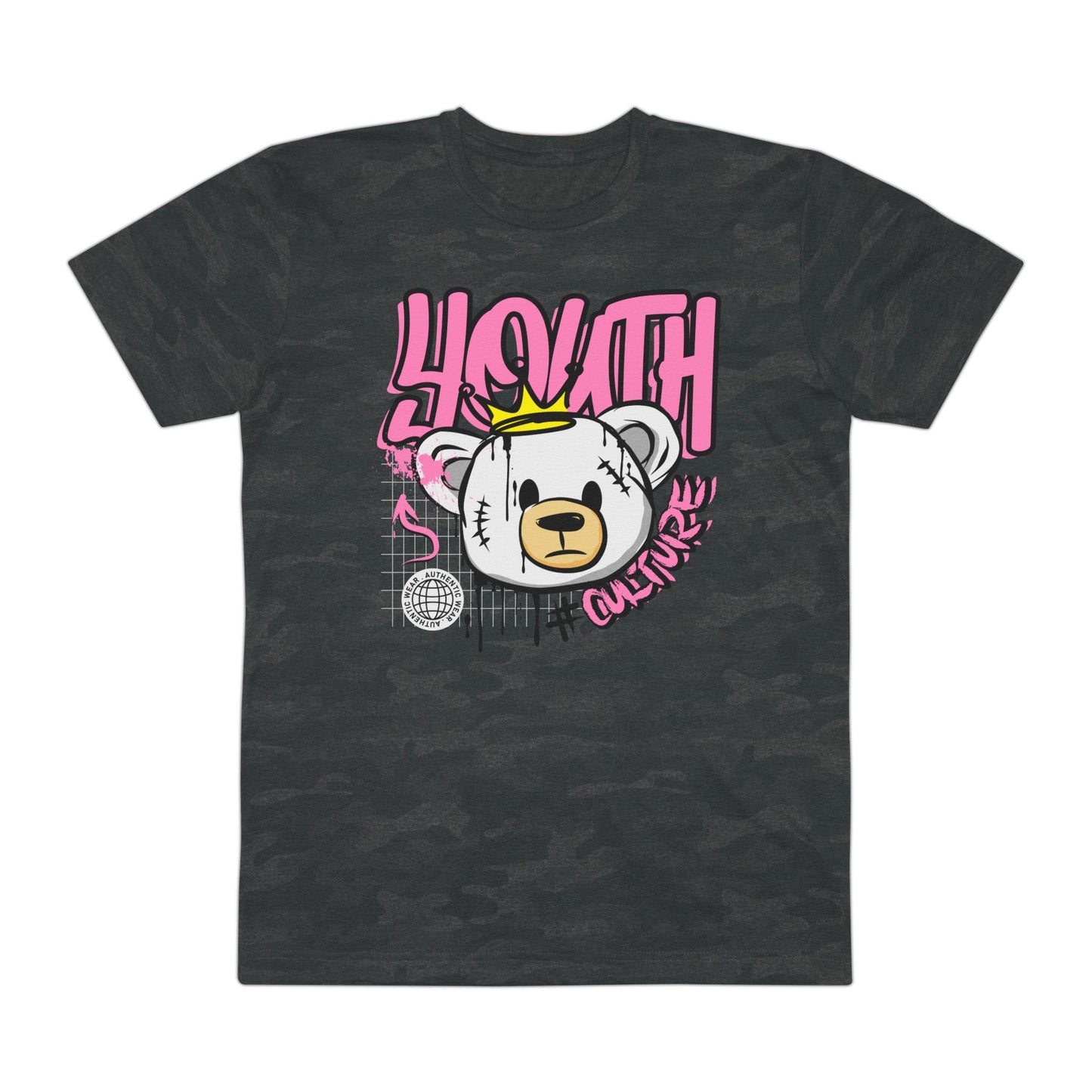 Urban Youth Culture Tee - Graphic T-Shirt, Streetwear Apparel, Trendy Shirt, Casual Wear, Hip-Hop Fashion Storm Camo