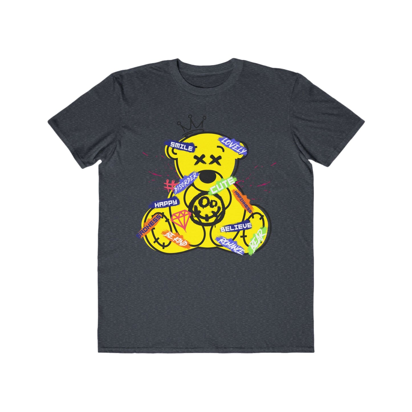 Urban Wear For Men with Playful Teddy Bear Design, Casual Wear, Gift for Him, Unique Fashion Statement Heather Navy