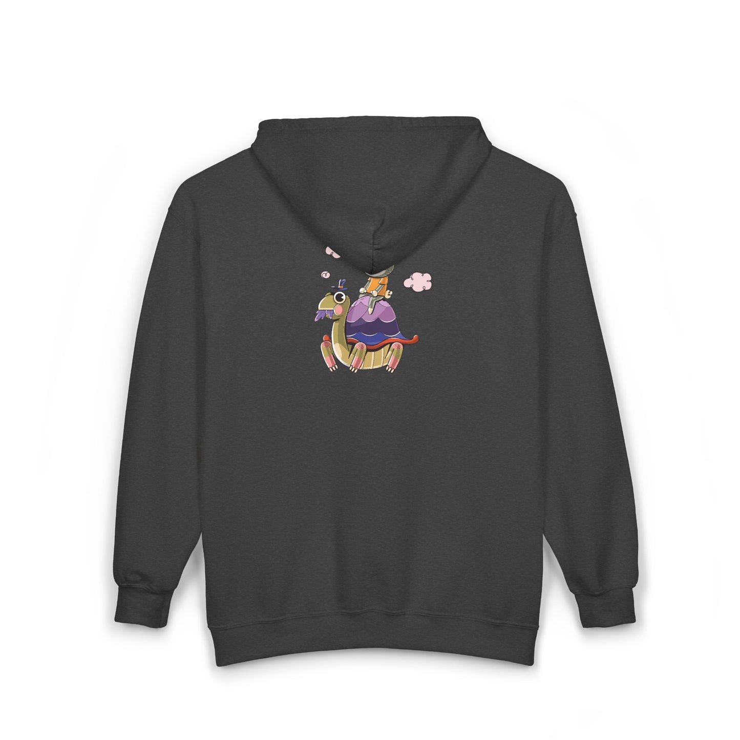 Whimsical Rabbit and Turtle Zip-Up Hoodie