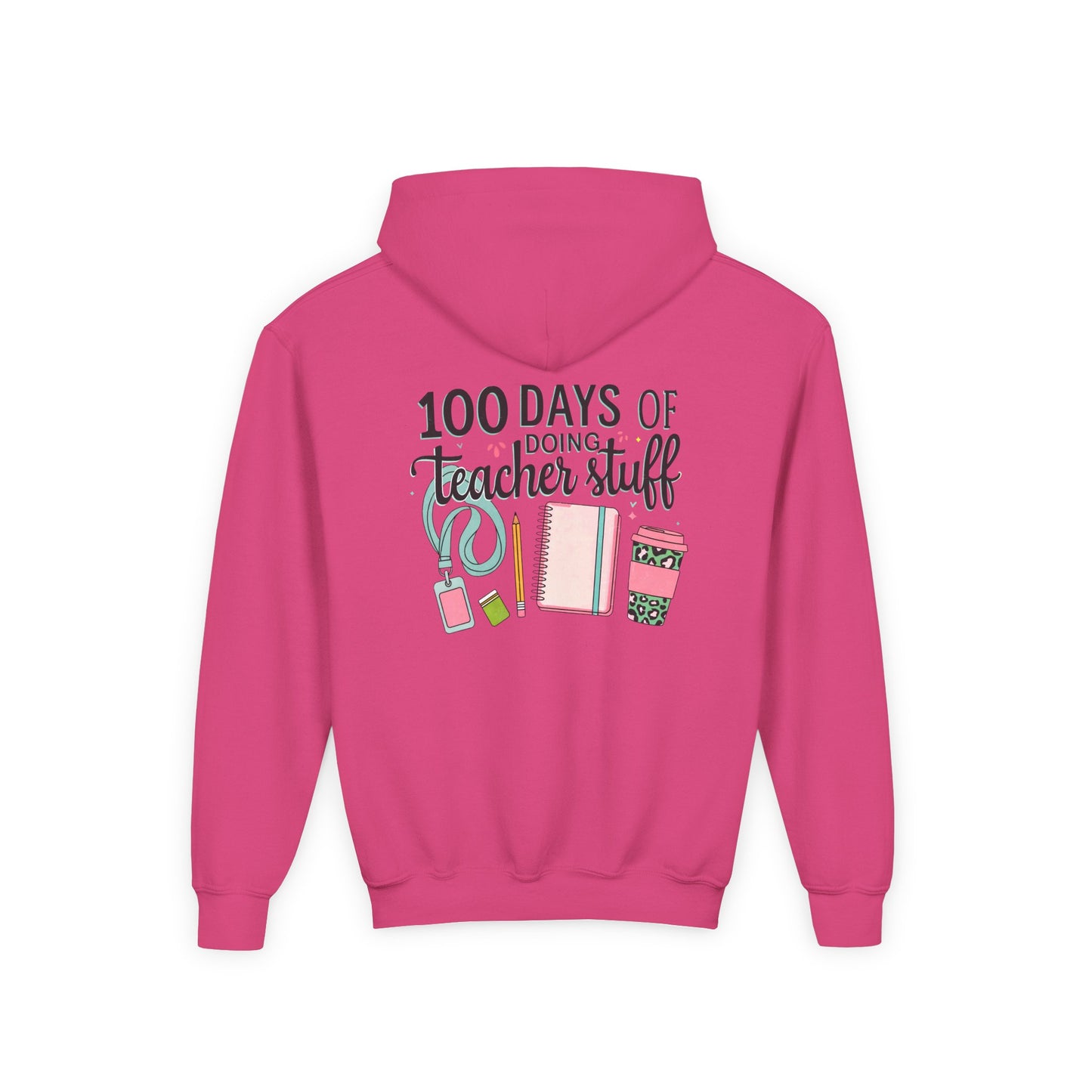 Teacher Appreciation Youth Hoodie, Perfect for School Days, Gifts for Educators, 100 Days of Teacher Stuff, Cozy Classroom Wear, Fun