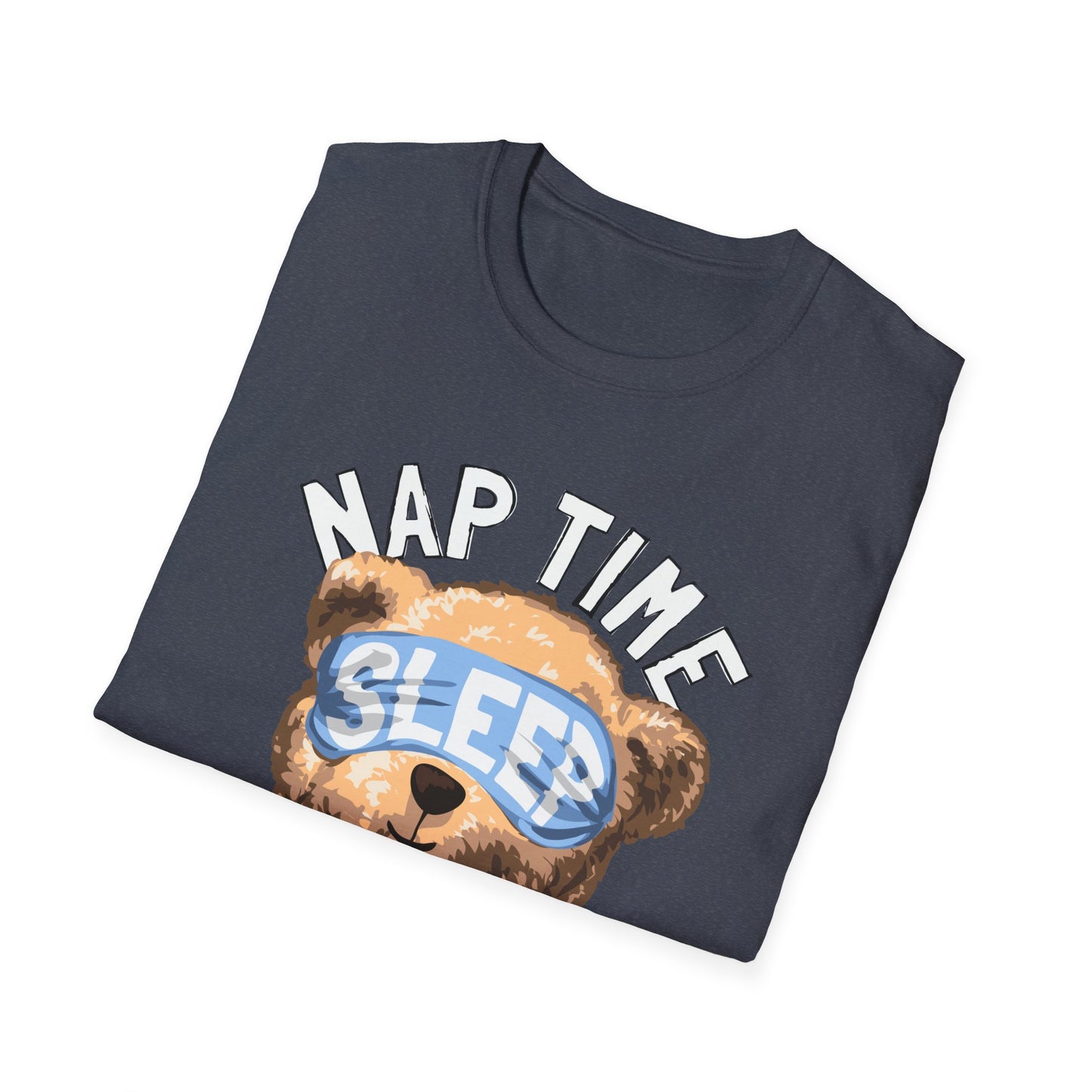 Nap Time Happy Bear Unisex T-Shirt, Sleep Shirt, Cute Graphic Tee, Cozy Relaxed Wear, Gift for Nappers, Funny Pajama T-Shirt