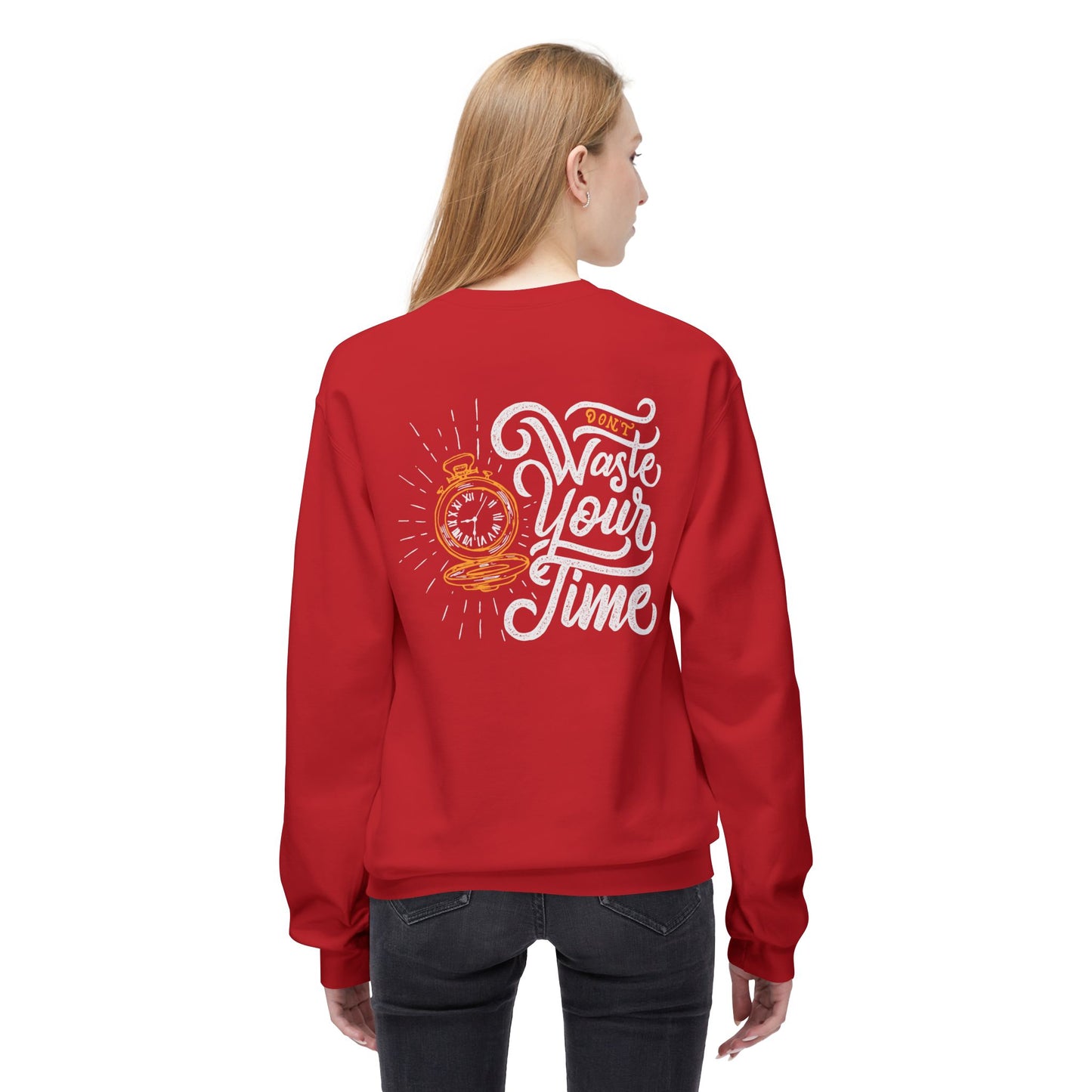 Time Reminder Crewneck Sweatshirt | Cozy Gift for Friends, Casual Wear, Motivation, Birthdays, Fun Philosophy Fashion