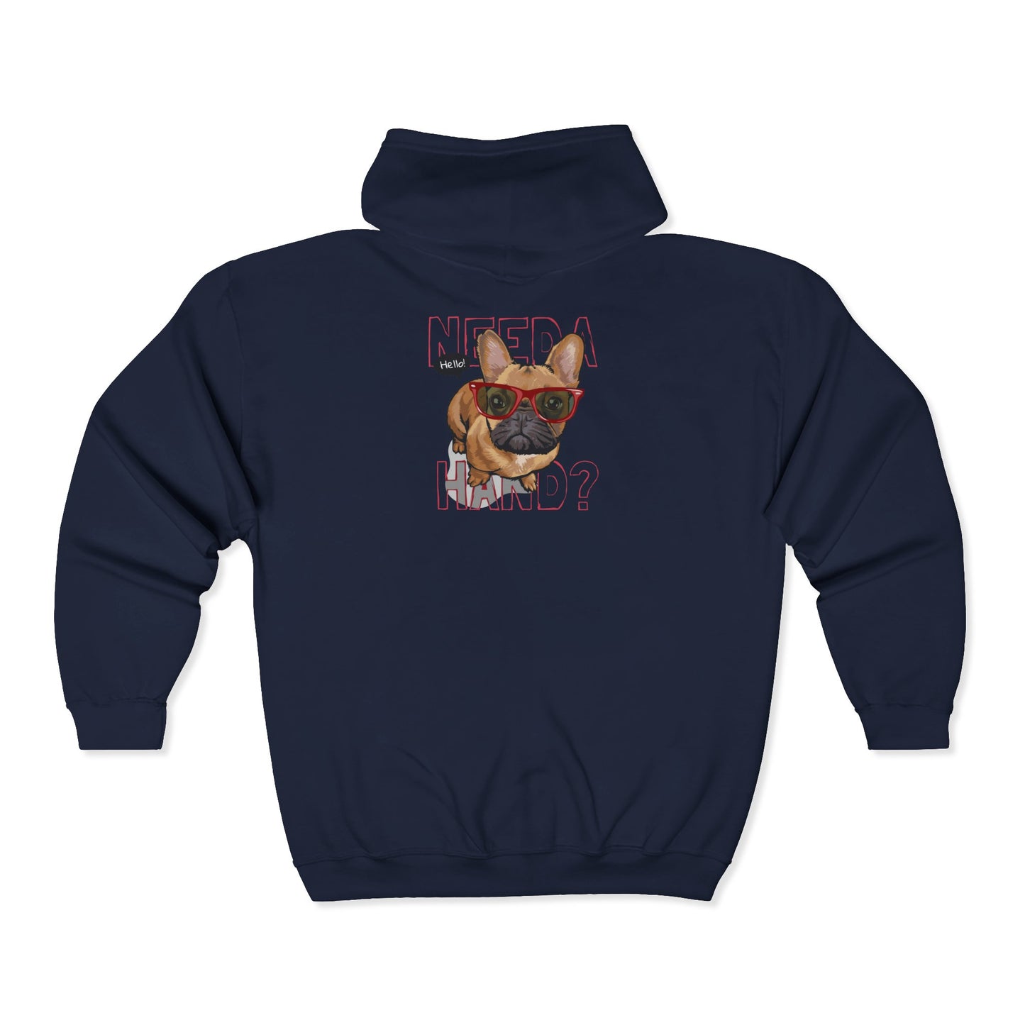 Cool Dog Lover's Full Zip Hoodie, Pet Sweatshirt, Gift for Dog Owners, Relaxed Casual Wear, Funny Animal Apparel