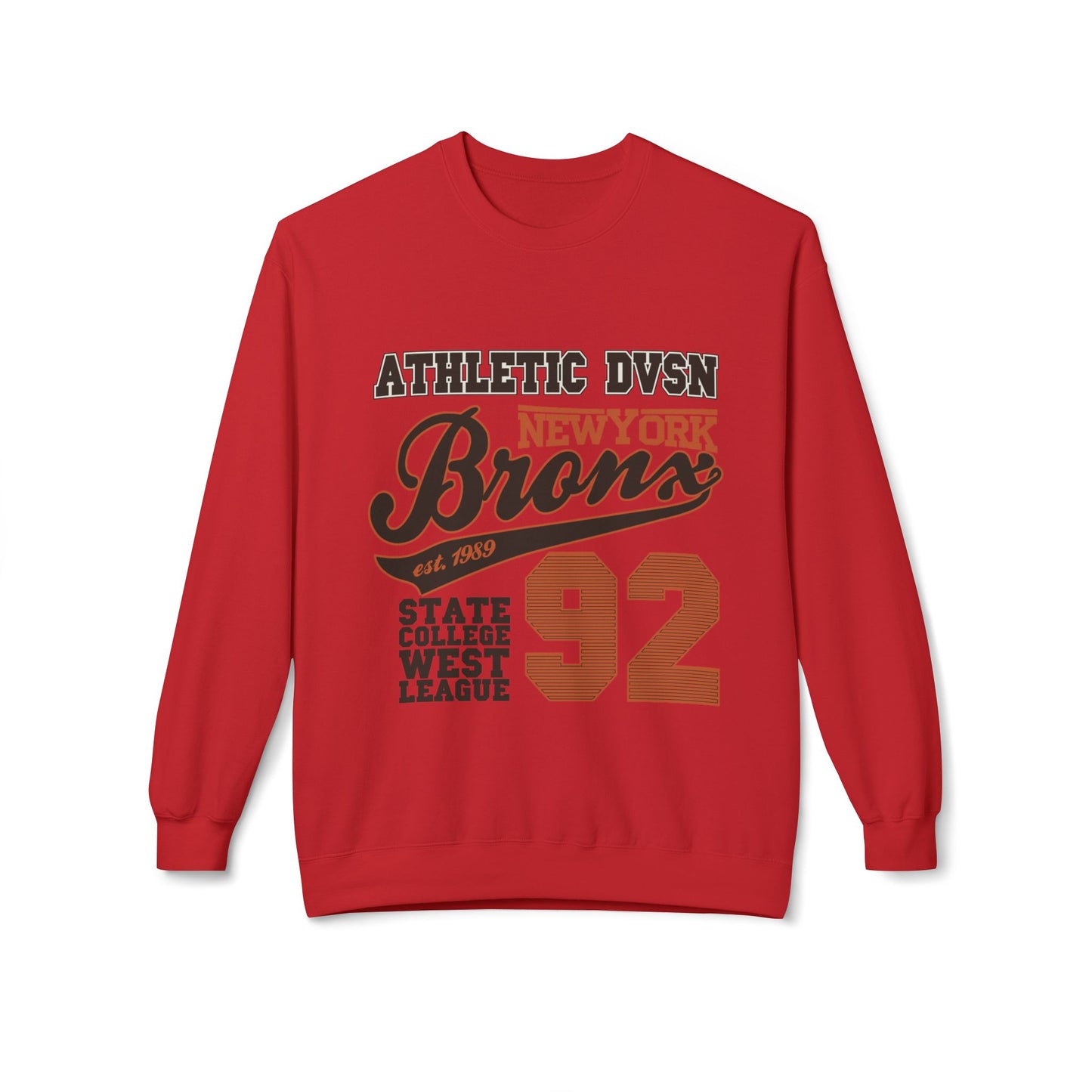 Vintage Athletic Crewneck Sweatshirt, Casual Pullover, Retro Style, Cozy Loungewear, Gift for Him/Her, Sports Fan Apparel Red