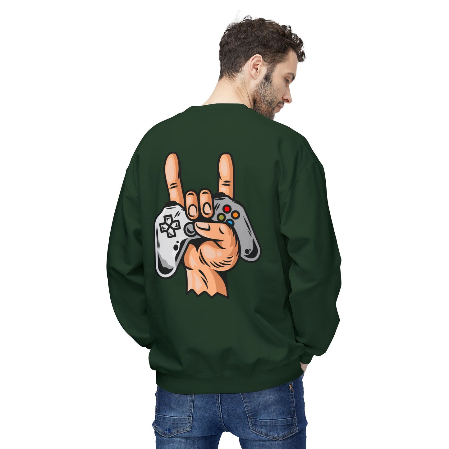 Gamer Fleece Crewneck Sweatshirt, Unisex Sweatshirt for Gamers, Gaming Apparel, Perfect Gift for Birthdays, Geek Culture, Casual Wear