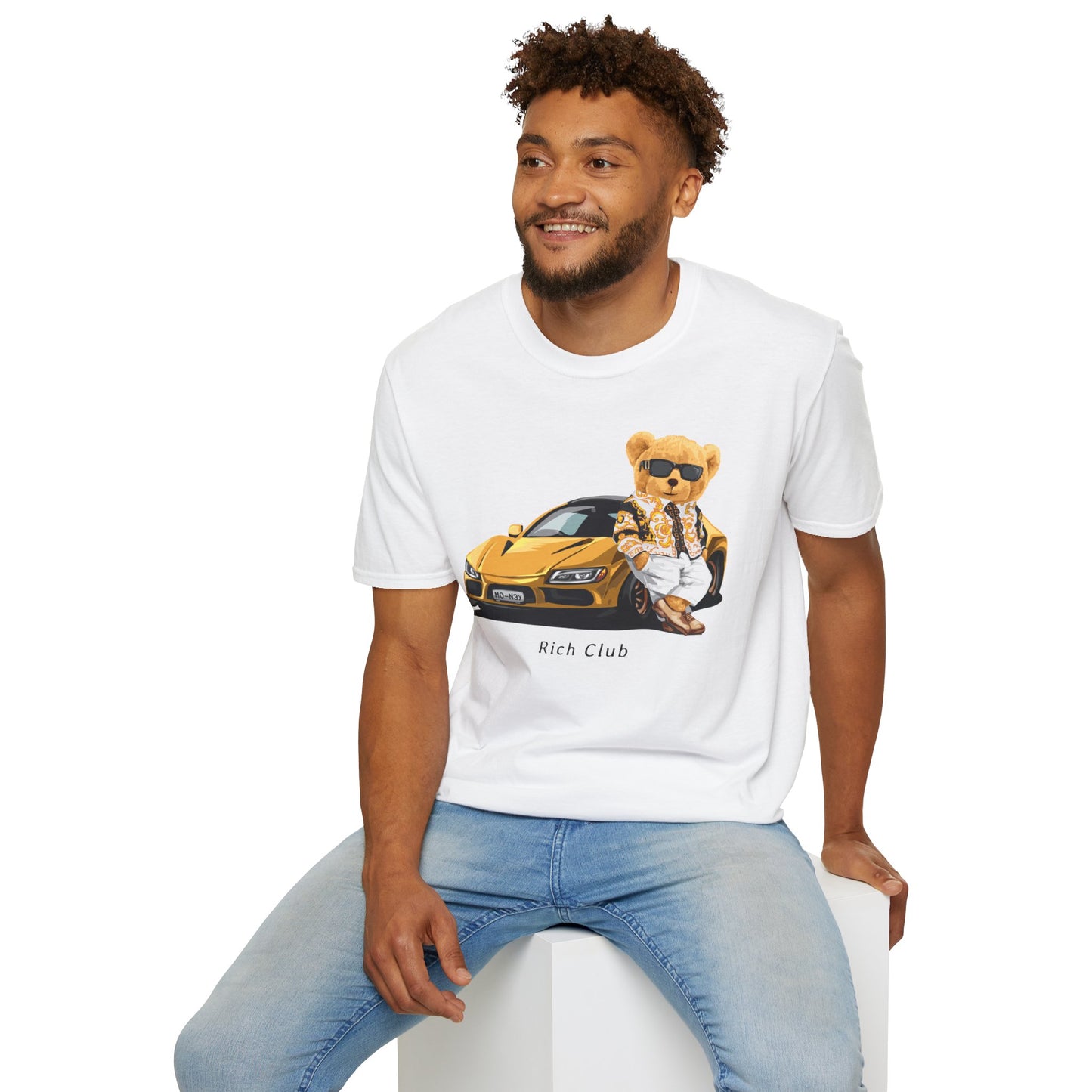 Luxury Lifestyle Bear T-Shirt, Vintage Car Tee, Unisex Graphic Shirt, Cool Fashion Apparel, Gift for Car Enthusiasts