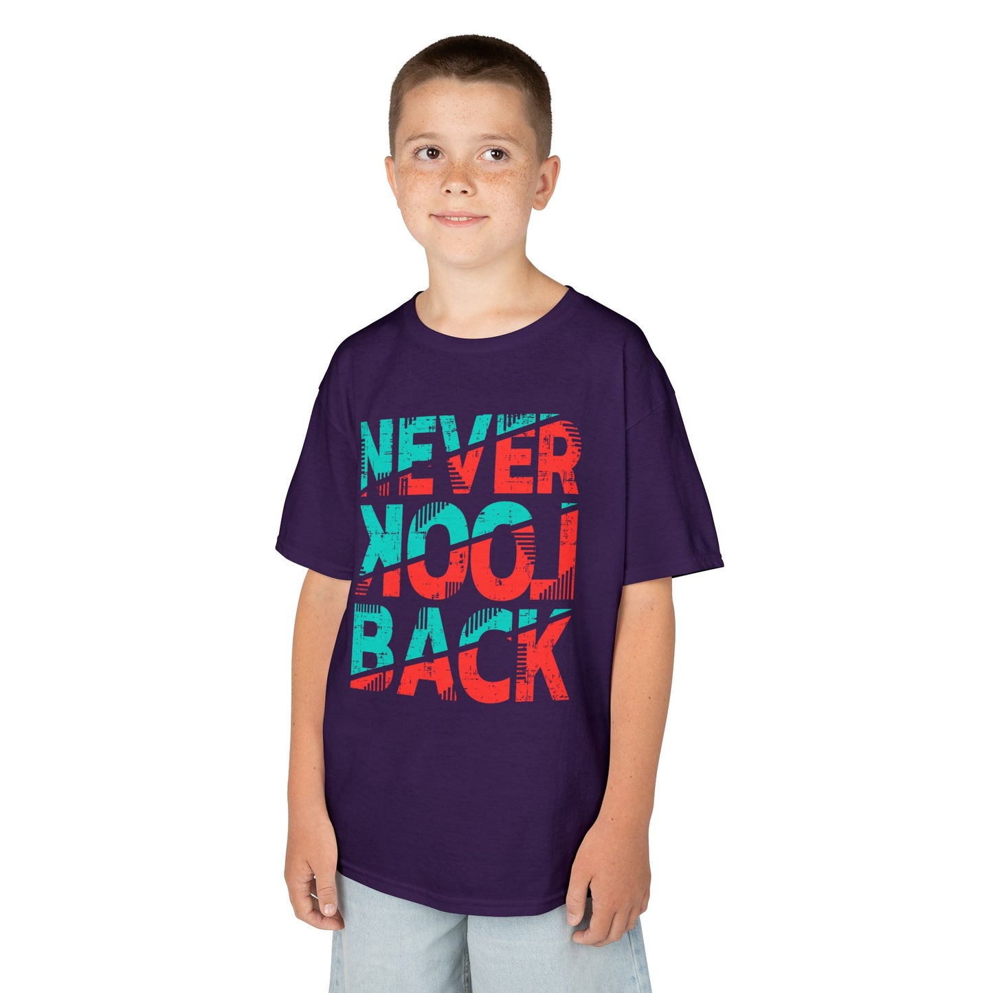 Never Look Back Kids Tee - Fun Graphic Tee, Youth Tee, Birthday Gift, Casual Wear, Motivational T-Shirt