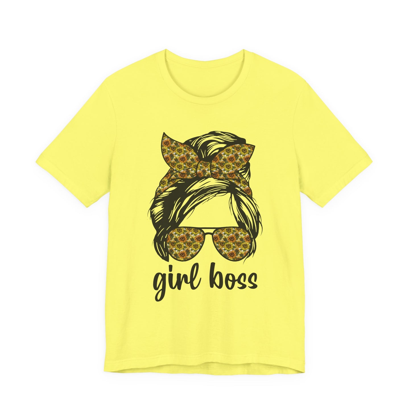 Stylish Girl Boss Tee: Empowerment Shirt for Women, Casual Outfit, Trendy Gift, Birthday Apparel, Motivational Fashion Yellow