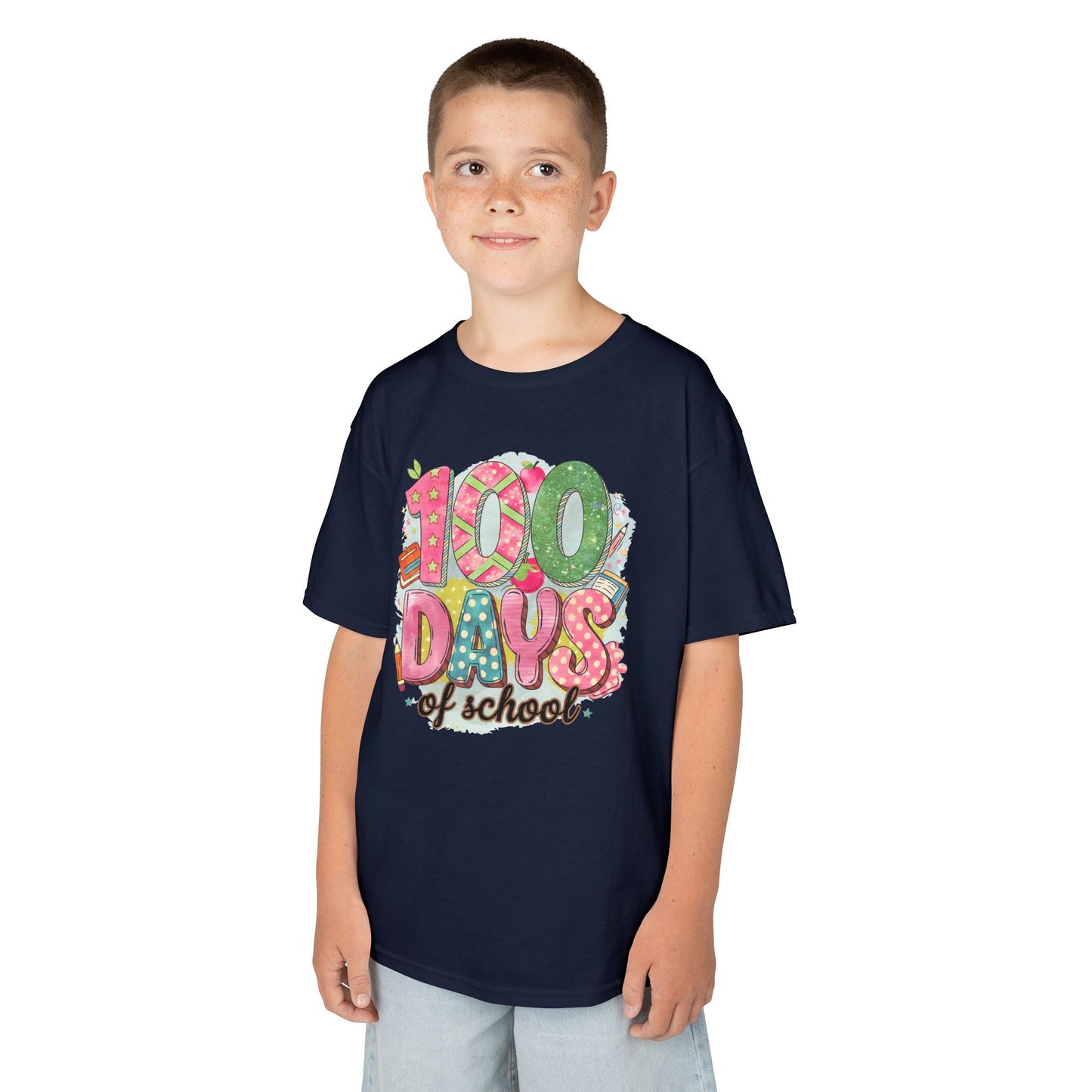 Kids 100 Days of School Tee, Fun t-shirt for kids, Milestone celebration shirt, Perfect for school events, Unique kids' apparel