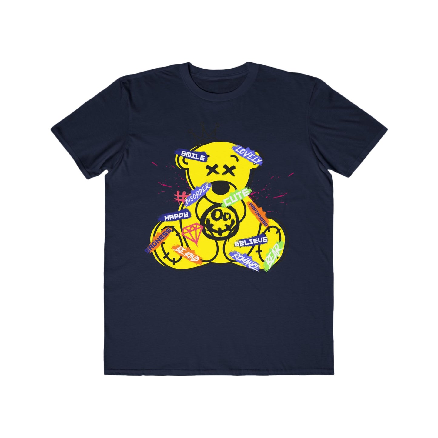 Urban Wear For Men with Playful Teddy Bear Design, Casual Wear, Gift for Him, Unique Fashion Statement Navy