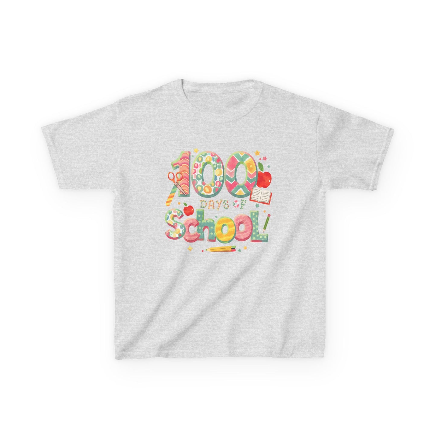 Kids School Celebration Tee - 100 Days of School, Class Shirt, Back to School Outfit, Fun Teacher Gift, Kids Education Apparel Ash XL