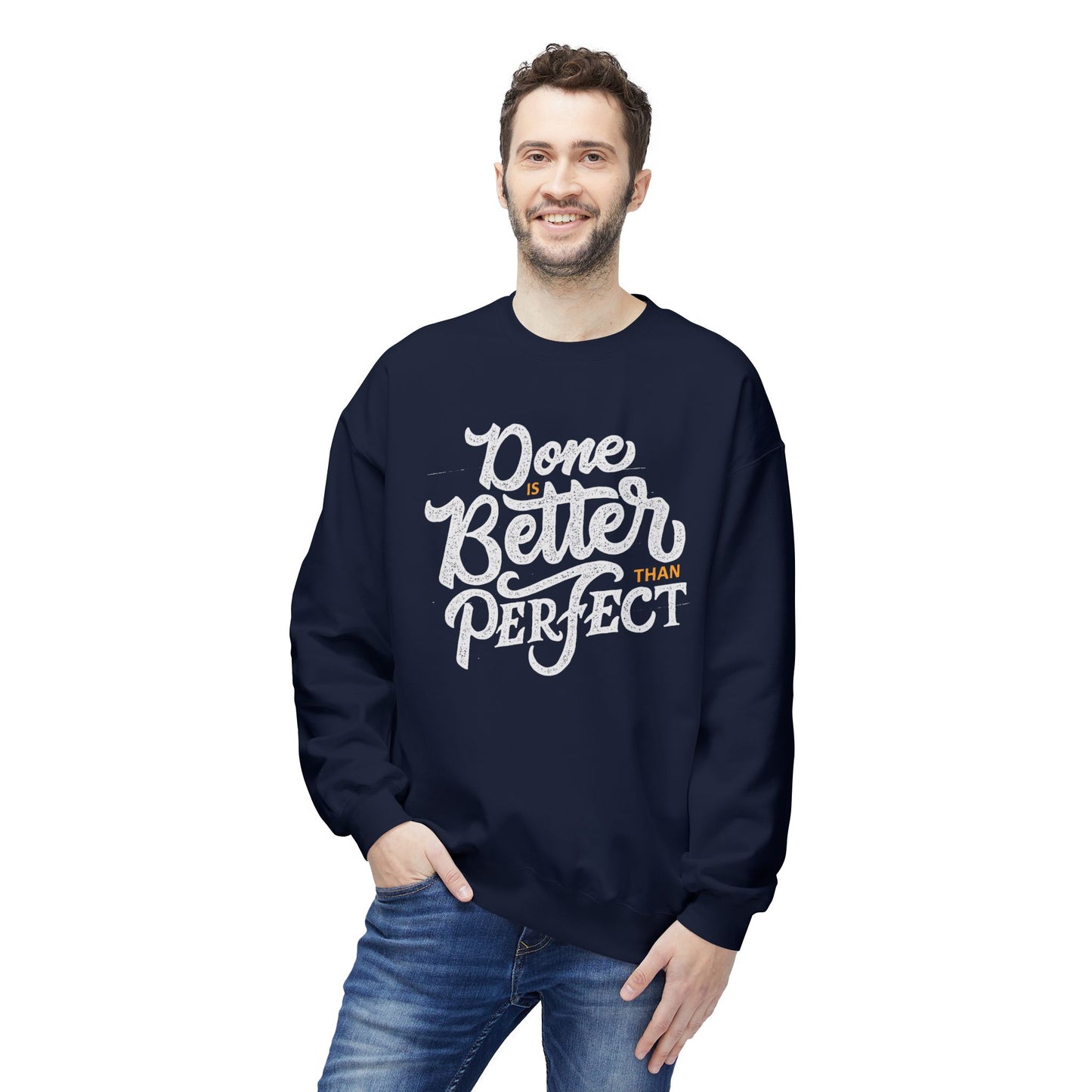 Motivational Fleece Sweatshirt: Cozy Crewneck, Perfect for Self-Care Days, Gift for Friends, Inspirational Quotes, Peer Encouragement