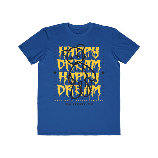 Happy Dream Bear Urban Wear For Men, Casual Graphic T-Shirt, Gift for Him, Trendy Summer Wear, Unique Streetwear Style Royal Blue