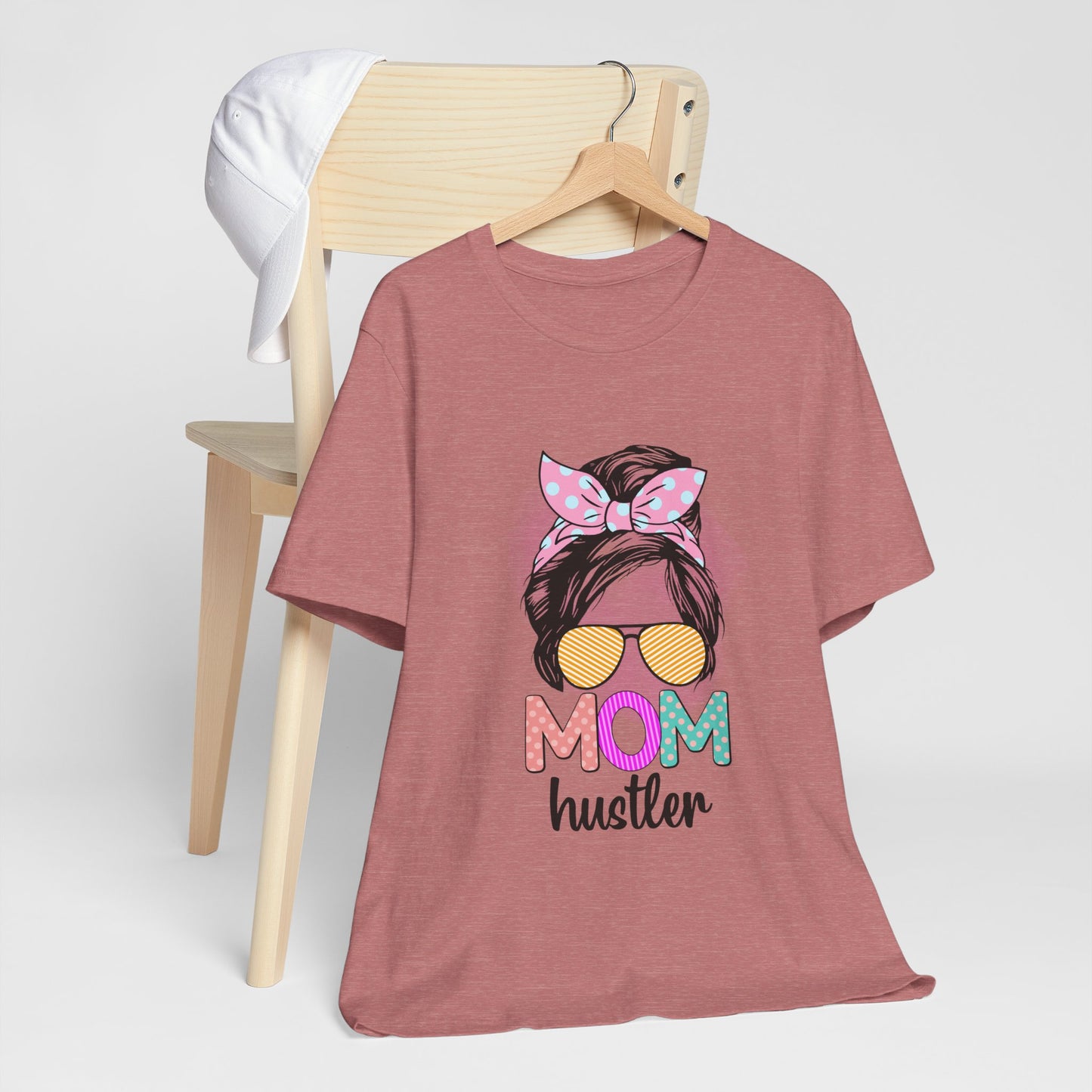 Mom Hustler Graphic Tee, Trendy Shirt for Moms, Mother's Day Gift, Motivational Tee, Casual Wear