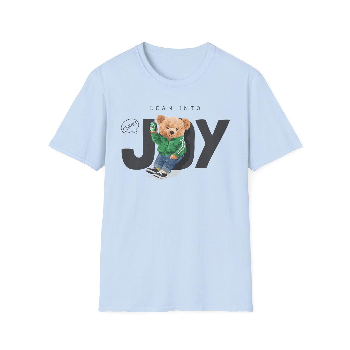 Joyful Animal Graphic T-Shirt, Unisex Tee, Cute Gift for Animal Lovers, Birthday Present, Casual Wear, Everyday Comfort Light Blue