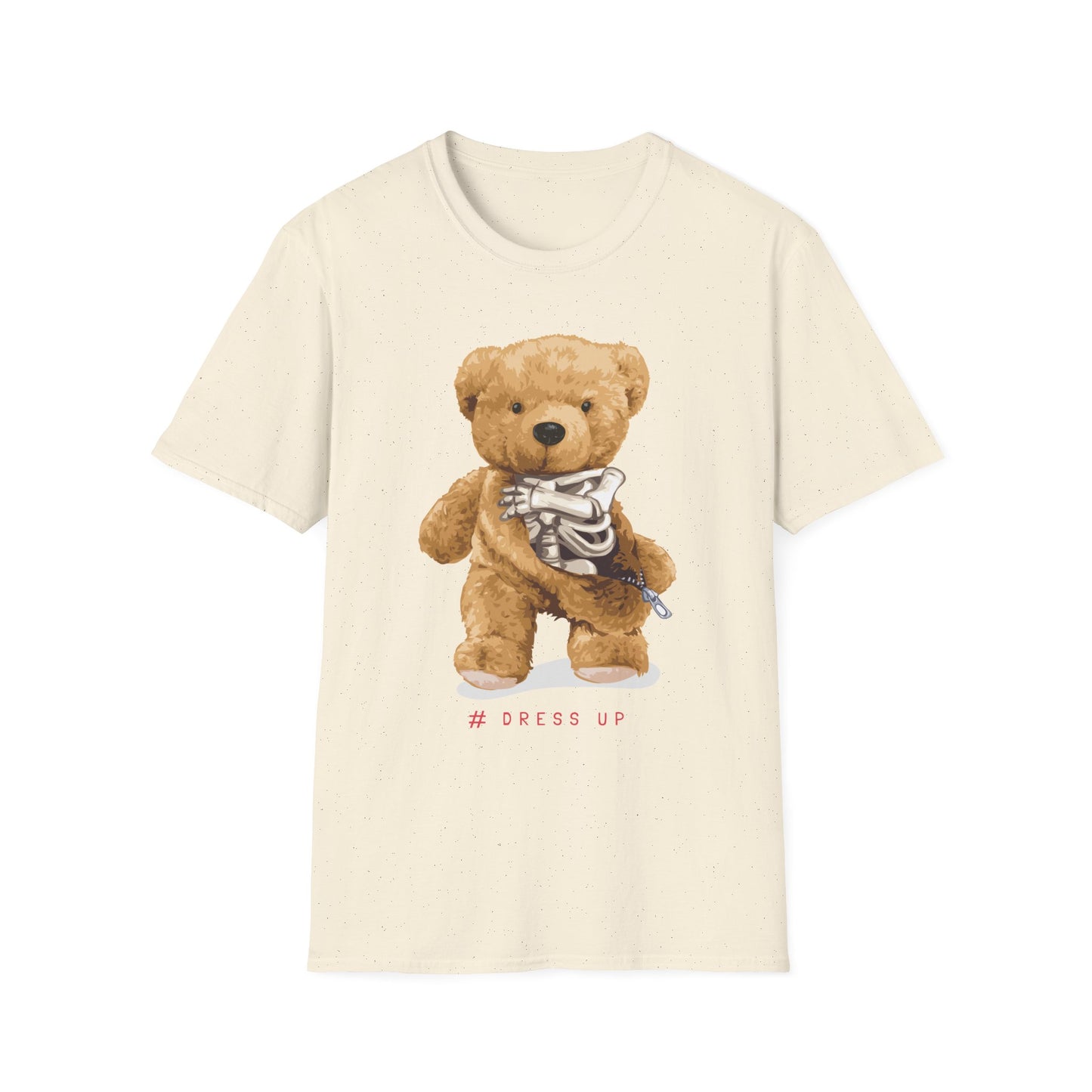 Cute Bear Graphic T-Shirt, Casual Cotton Tee, Fun Birthday Gift, Everyday Wear, Unique Animal Tee, Teddy Bear Shirt Natural