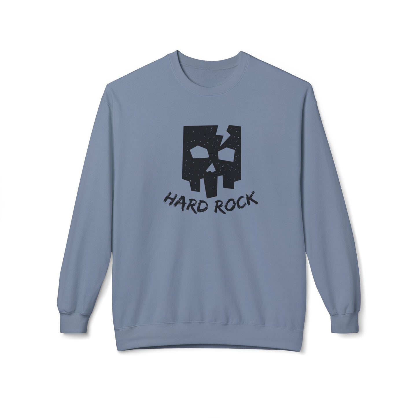Unisex Hard Rock Sweatshirt, Cozy Music Lover Gift, Trendy Casual Wear, Perfect for Concerts, Birthday Present, Halloween Outfit Stone Blue