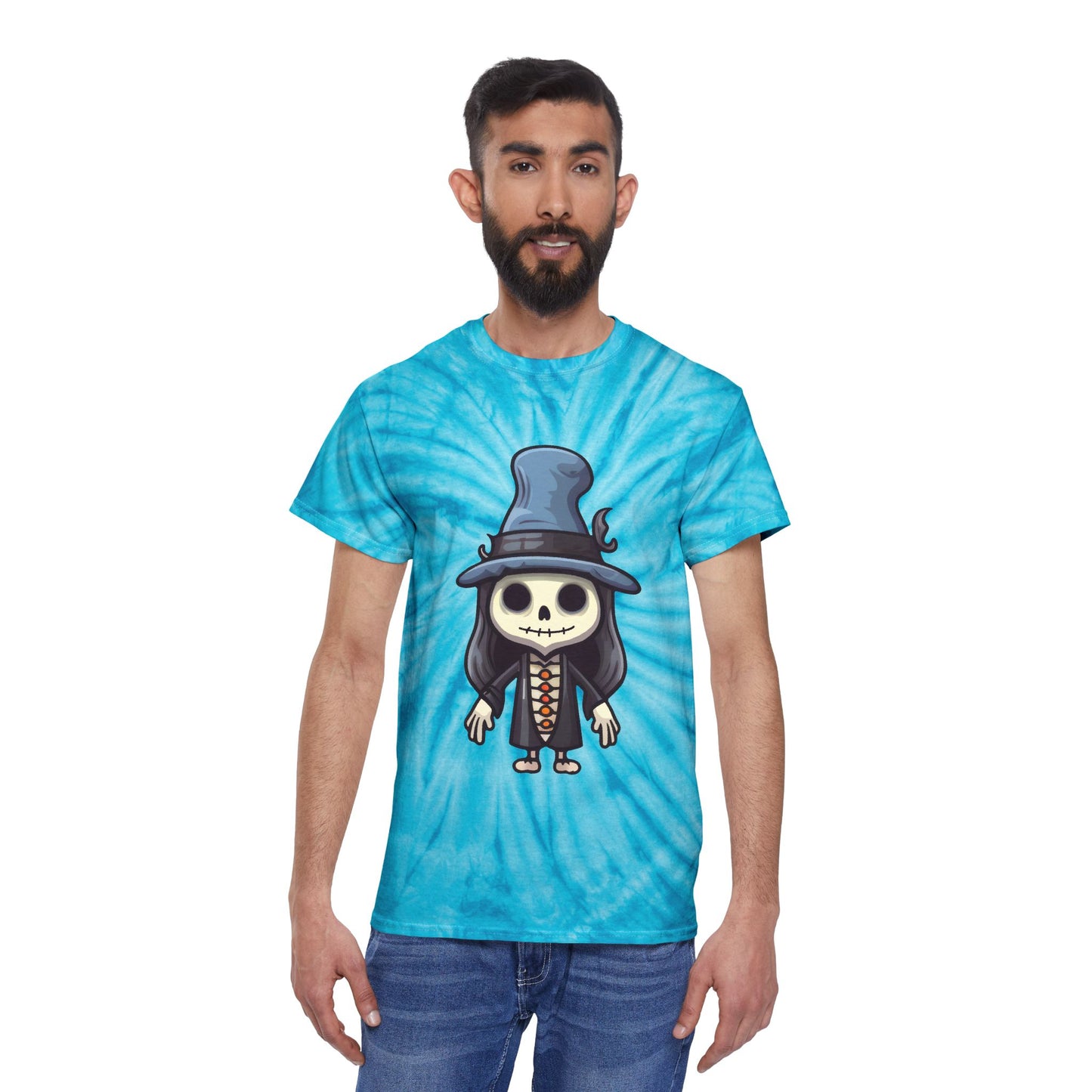 Whimsical Tie-Dye Tee, Cyclone Skull Graphic Shirt, Cute Festival Outfit, Summer Vibes, Perfect for Gifts - Cozy Kawaii LLC