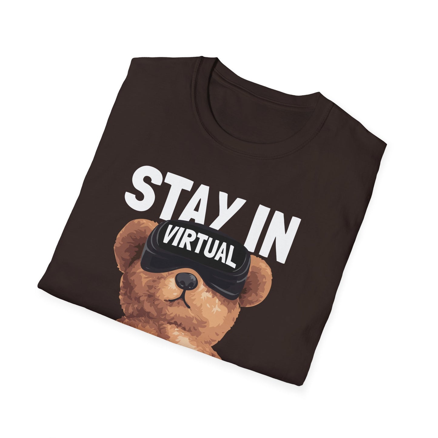 Virtual Reality Bear T-Shirt, Cute Graphic Tee, Funny Gift for Gamers, Trendy Apparel, Birthday Gift, Casual Wear