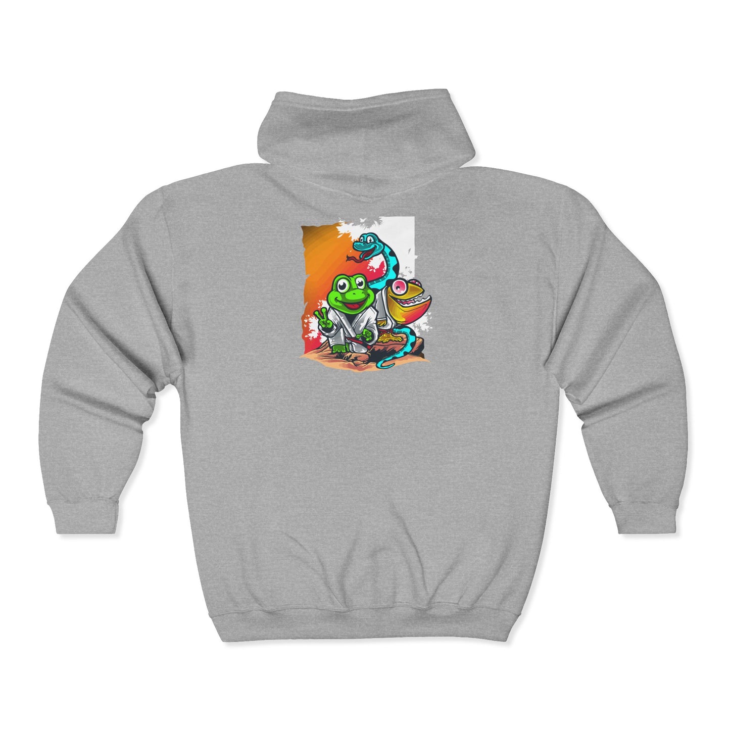 Funny Martial Arts Animals Zip-Up Hoodie