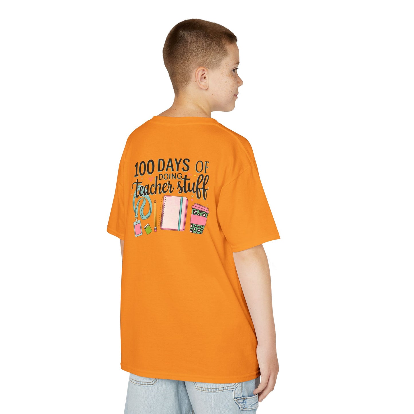 Teacher Appreciation Kids Tee, 100 Days of Teacher Stuff Shirt, School Spirit Tee, Gift for Future Educators, Kids' Classroom Apparel