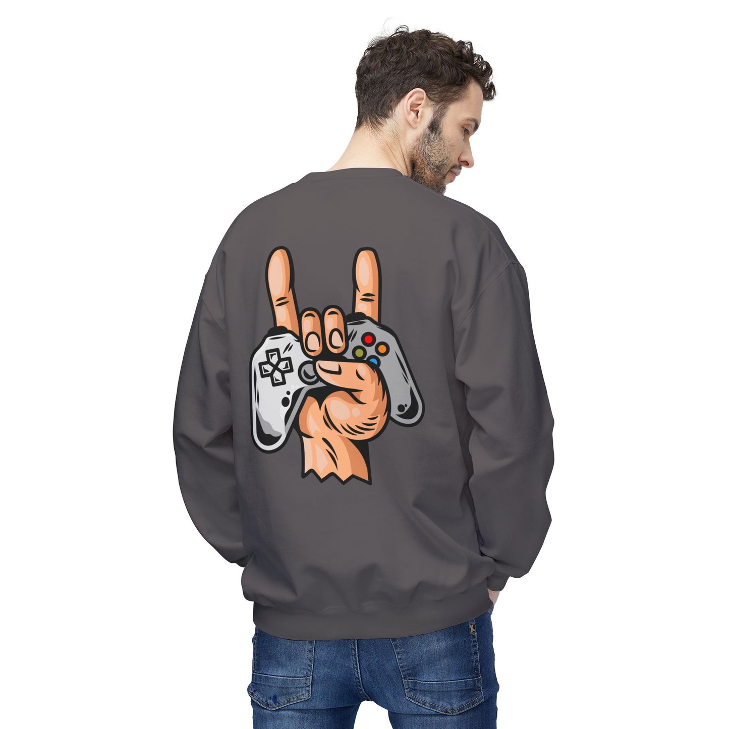 Gamer Fleece Crewneck Sweatshirt, Unisex Sweatshirt for Gamers, Gaming Apparel, Perfect Gift for Birthdays, Geek Culture, Casual Wear
