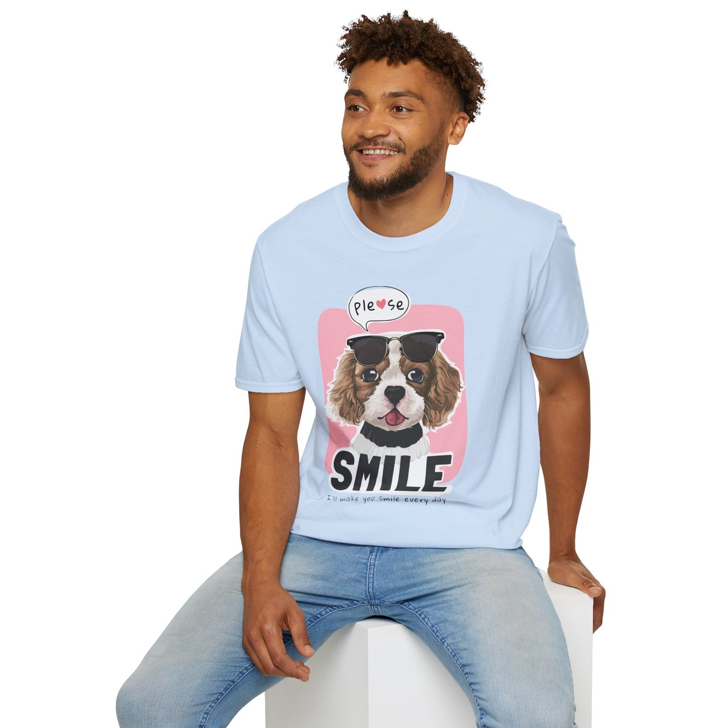 Cute Dog Smile T-Shirt, Dog Lover Gift, Pet Theme Apparel, Funny Animal Tee, Happy Summer Style