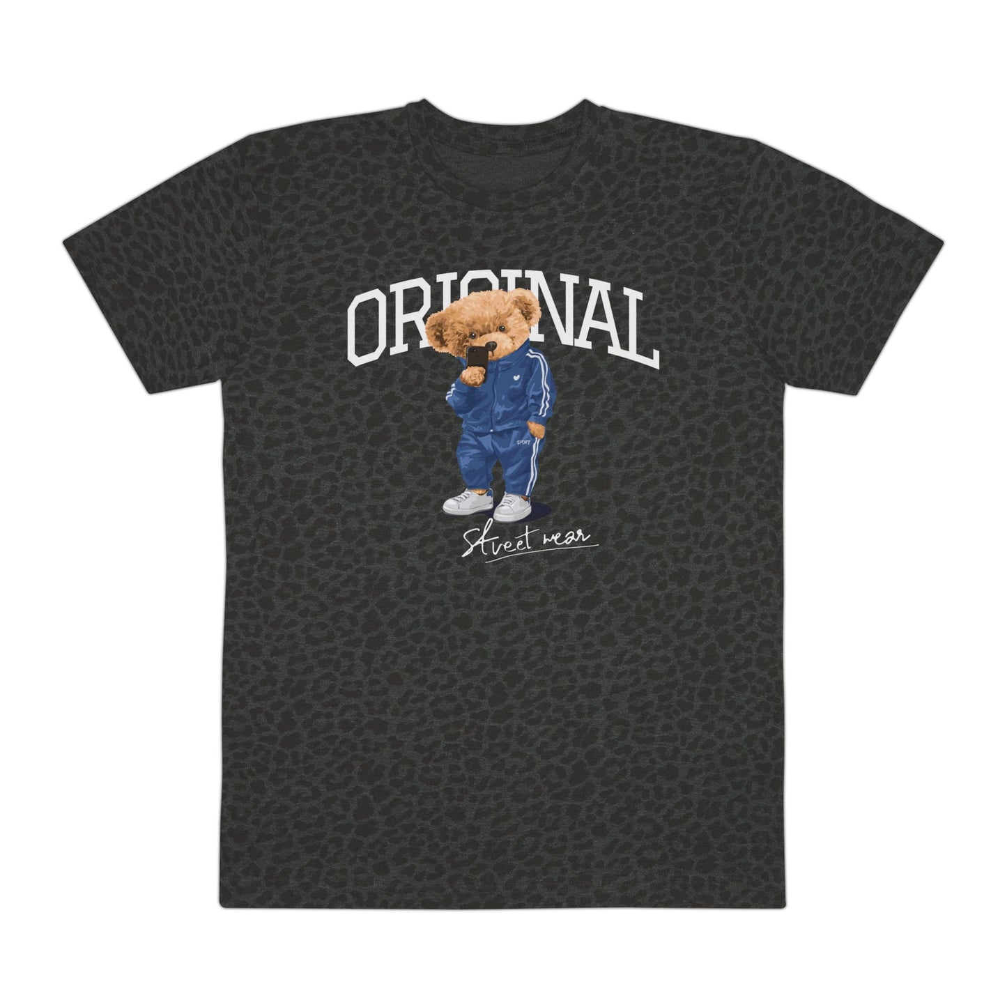 Men's Streetwear Tee with Original Graphic, Trendy Fashion Shirt for Men, Casual Outing Apparel, Unique Gift for Him, Everyday Style Tee Black Leopard