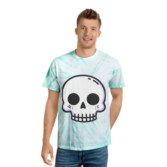 Cyclone Tie-Dye Tee with Skull Design - Boho Graphic T-Shirt for Music Festivals, Casual Wear, Summer Style, Gift Idea - Cozy Kawaii LLC