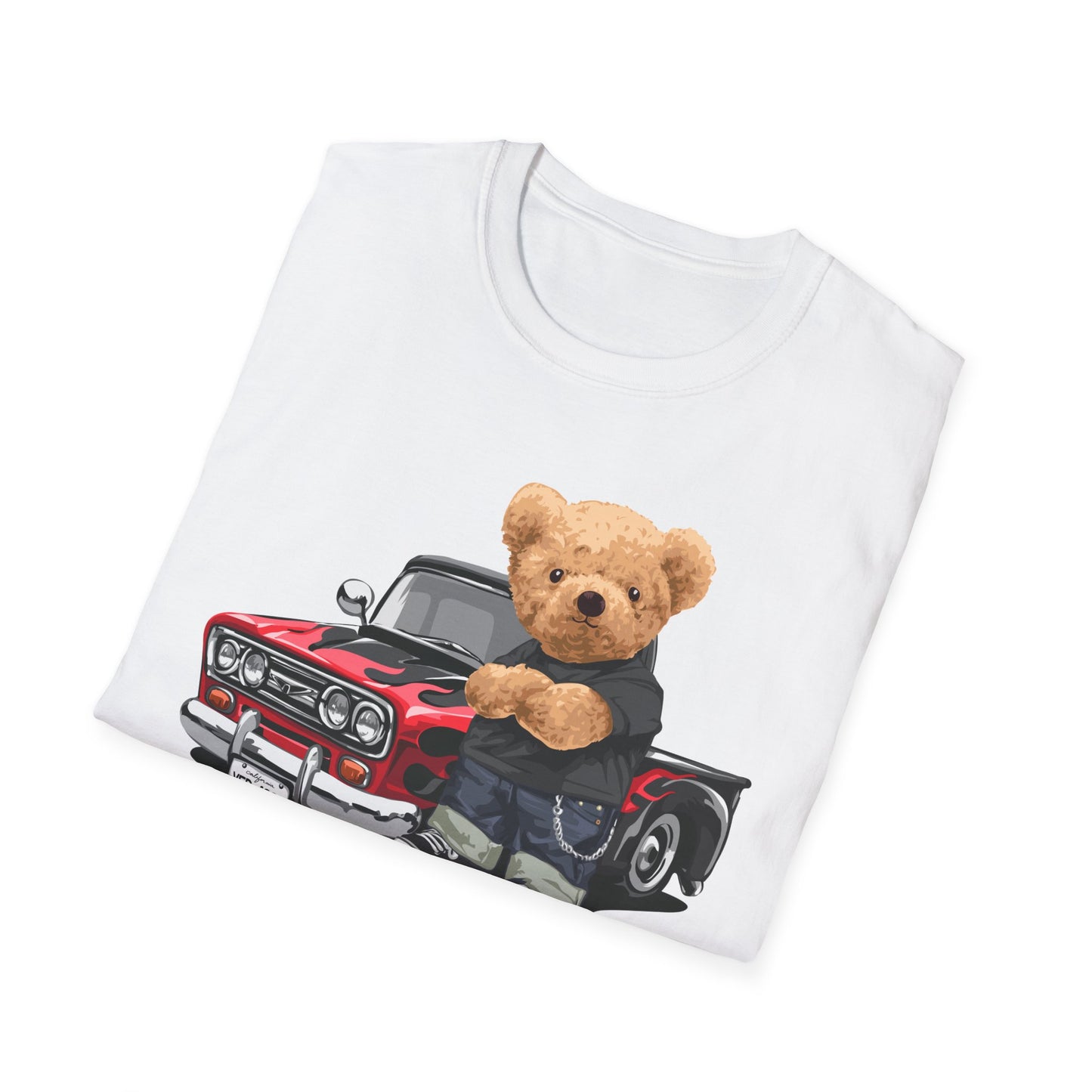 Street King Bear Unisex T-Shirt - Fun Vintage Style Tee, Casual Wear, Gift for Kids & Teens, Birthday Present, Streetwear Outfit