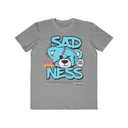 Sadness Bear Urban Wear For Men, Casual Wear, Unisex Fashion T-Shirt, Streetwear, Gift for Men, Trendy Everyday Shirt Heather Grey