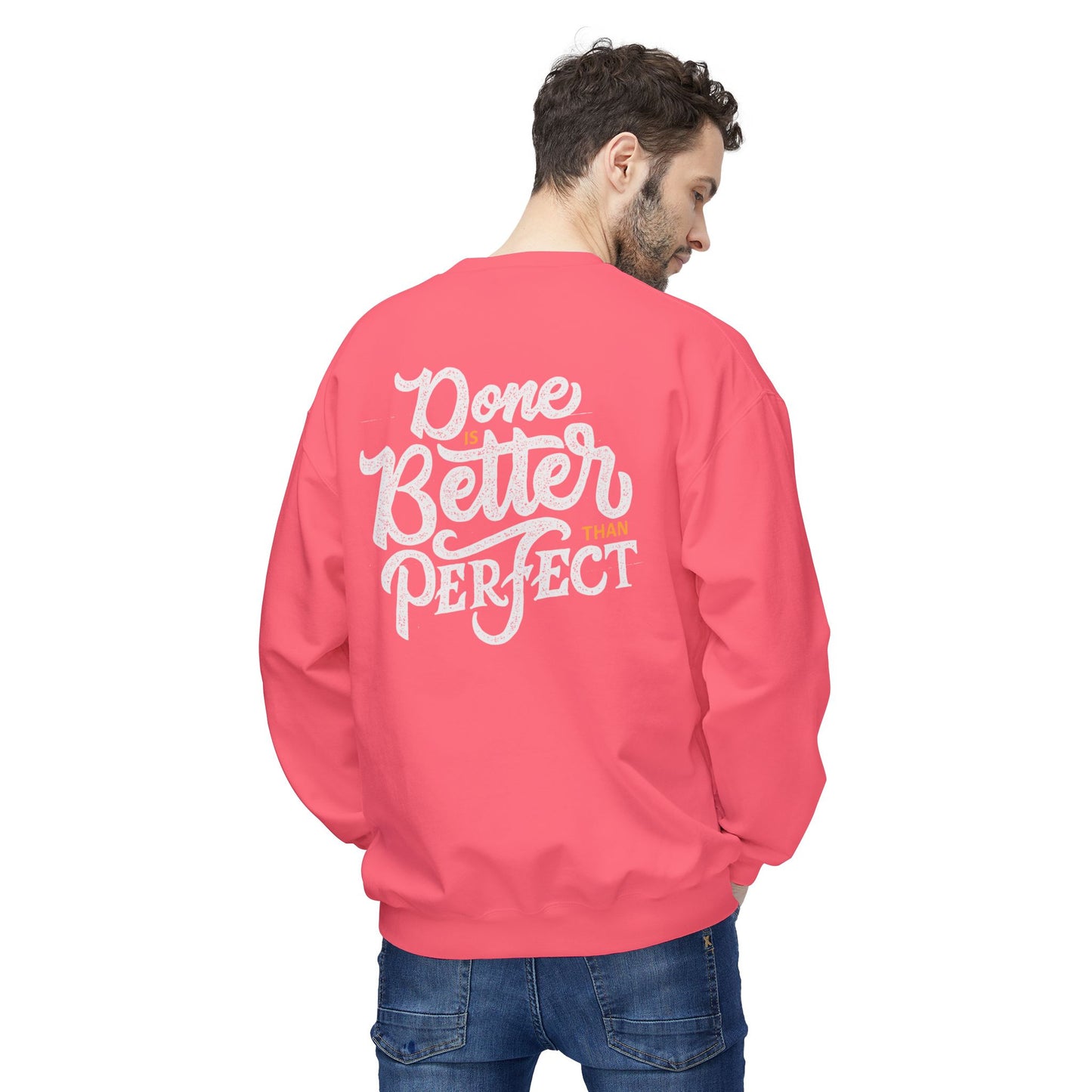 Motivational Fleece Sweatshirt: Cozy Crewneck, Perfect for Self-Care Days, Gift for Friends, Inspirational Quotes, Peer Encouragement
