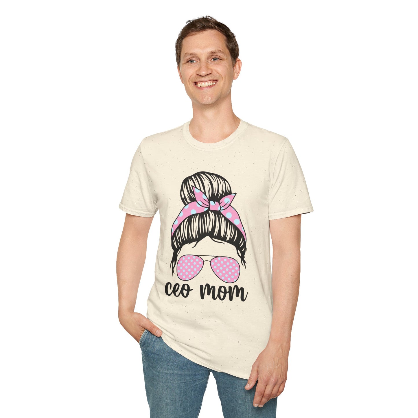 CEO Mom T-Shirt: Casual Gift for Mother's Day, Birthday, or Everyday Wear, Perfect for Stylish Moms Natural