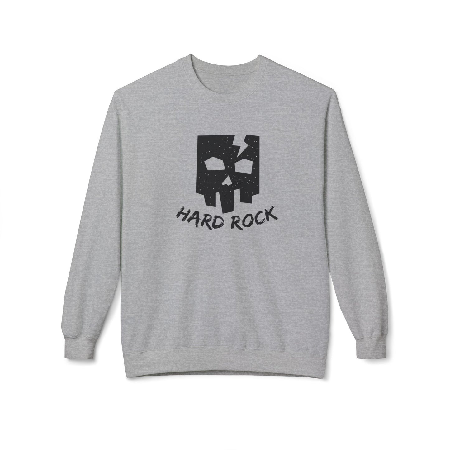 Unisex Hard Rock Sweatshirt, Cozy Music Lover Gift, Trendy Casual Wear, Perfect for Concerts, Birthday Present, Halloween Outfit Sport Grey