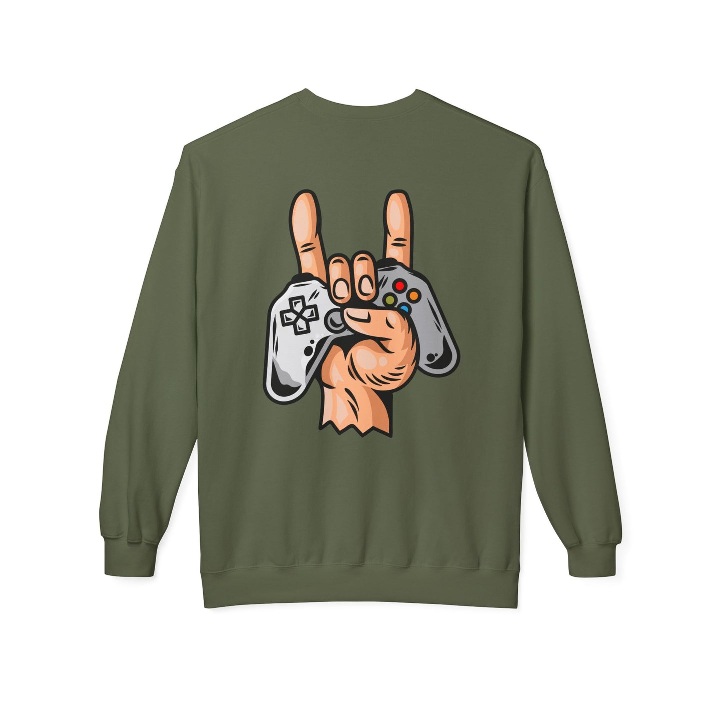 Gamer Fleece Crewneck Sweatshirt, Unisex Sweatshirt for Gamers, Gaming Apparel, Perfect Gift for Birthdays, Geek Culture, Casual Wear