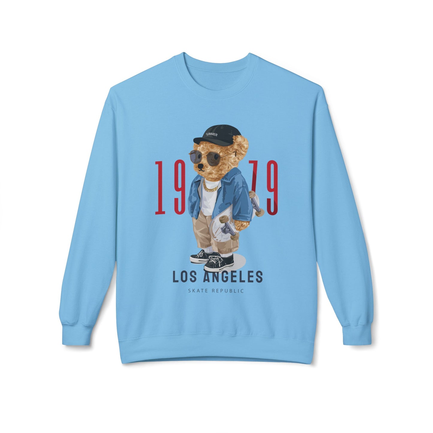 Vintage Los Angeles Bear Sweatshirt, Cozy Crewneck, Unisex Fleece Top, 1979 Style, Perfect for Casual Outfits, Gift for Bears Lovers Sky