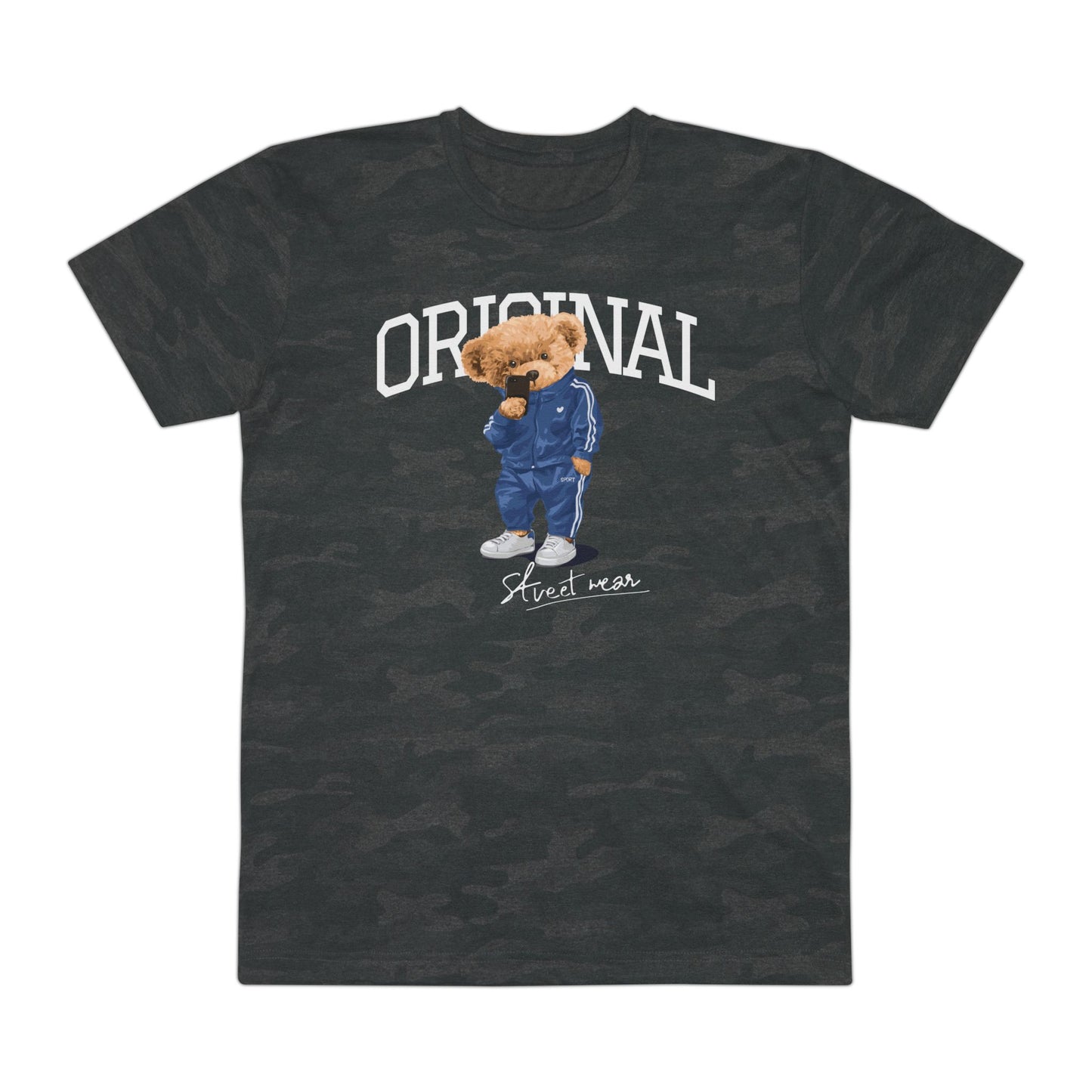 Men's Streetwear Tee with Original Graphic, Trendy Fashion Shirt for Men, Casual Outing Apparel, Unique Gift for Him, Everyday Style Tee Storm Camo