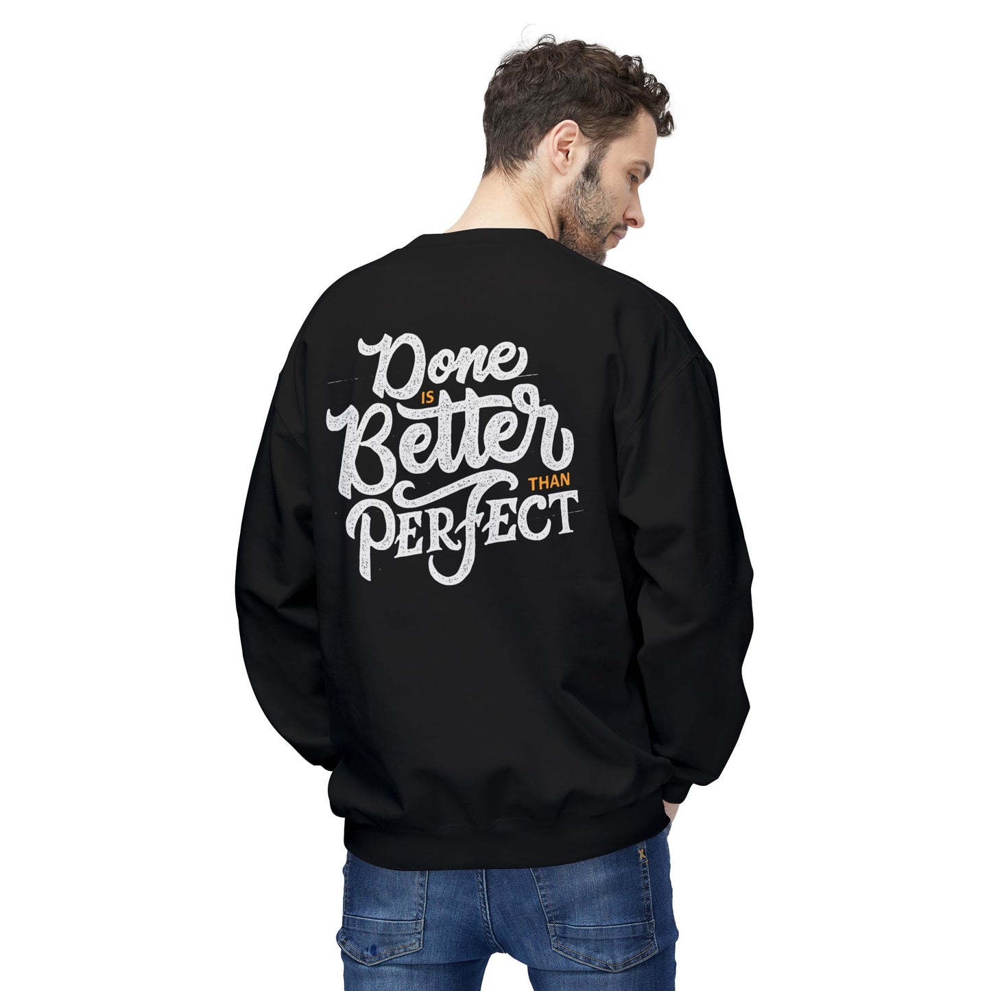 Motivational Fleece Sweatshirt: Cozy Crewneck, Perfect for Self-Care Days, Gift for Friends, Inspirational Quotes, Peer Encouragement