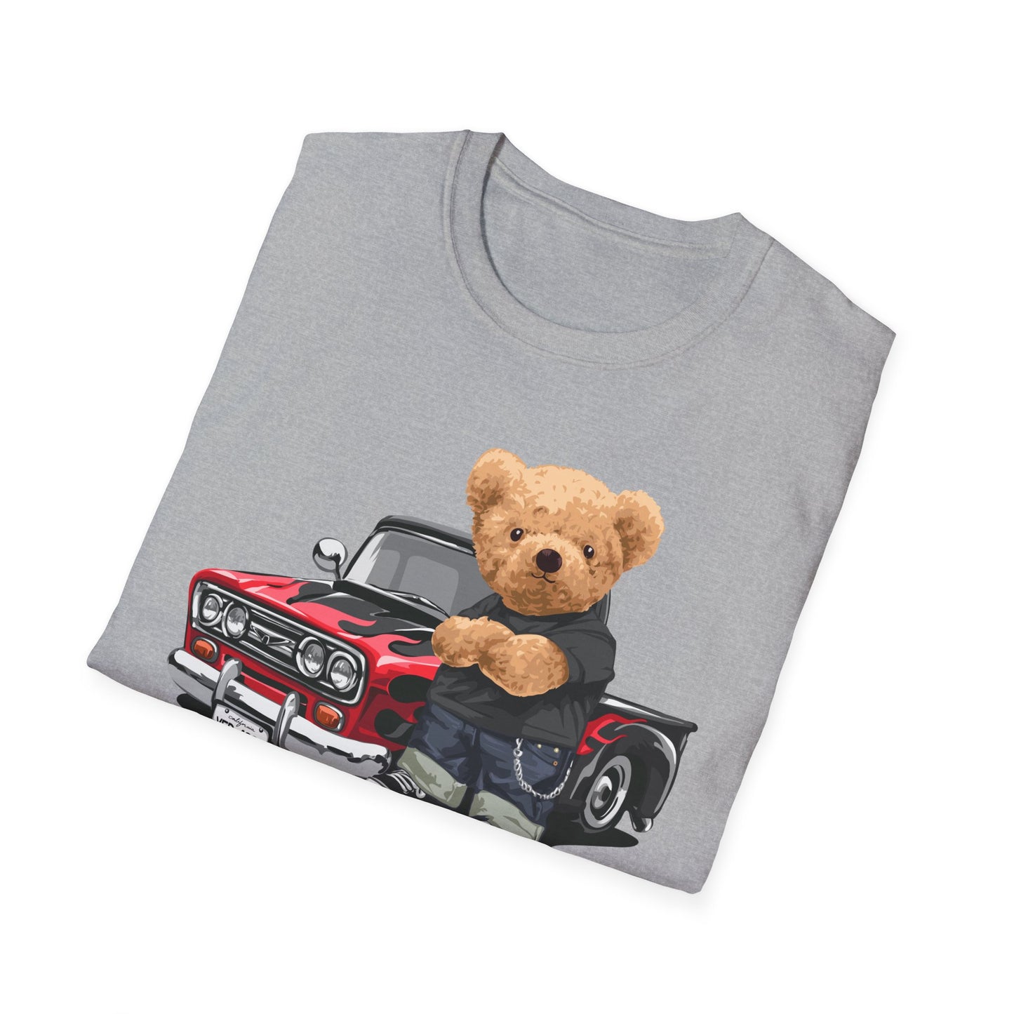 Street King Bear Unisex T-Shirt - Fun Vintage Style Tee, Casual Wear, Gift for Kids & Teens, Birthday Present, Streetwear Outfit