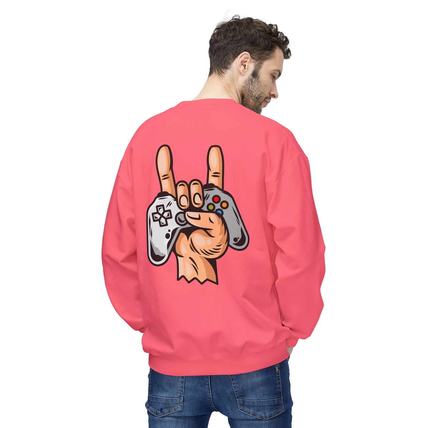 Gamer Fleece Crewneck Sweatshirt, Unisex Sweatshirt for Gamers, Gaming Apparel, Perfect Gift for Birthdays, Geek Culture, Casual Wear