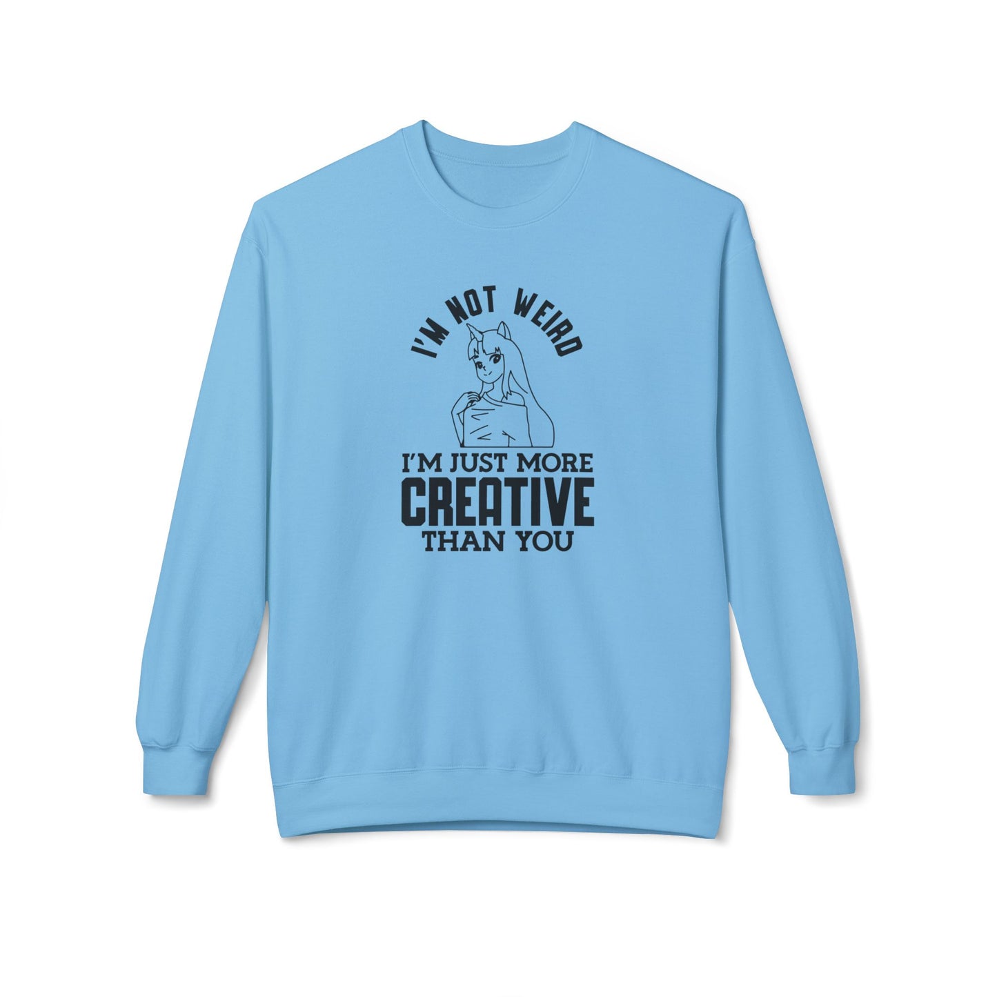 Creative & Unique Sweatshirt for Artists, Perfect Gift for Creatives, Quirky Quote Crewneck Sky
